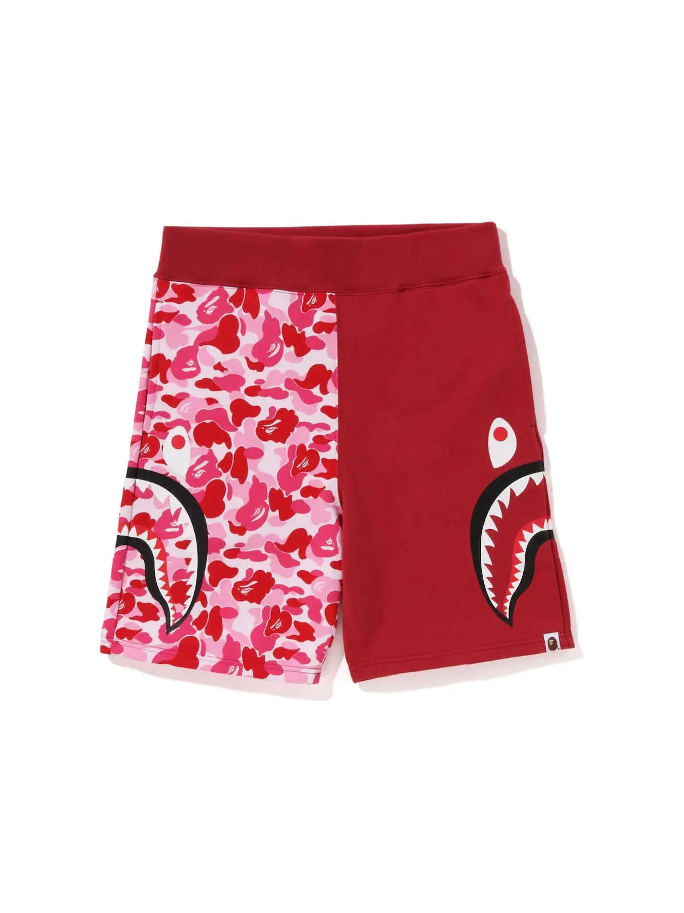 Мужские шорты с принтом ABC Camo Side Shark BAPE — изображение 1 из 2, розовый/красный
