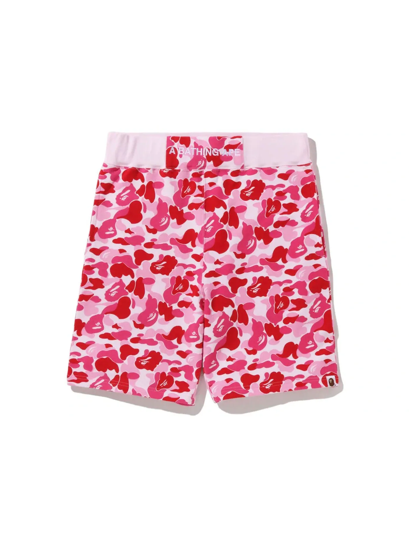 Мужские шорты с камуфляжным принтом BAPE ABC Camo Sweat Shorts — изображение 1 из 2, розовый