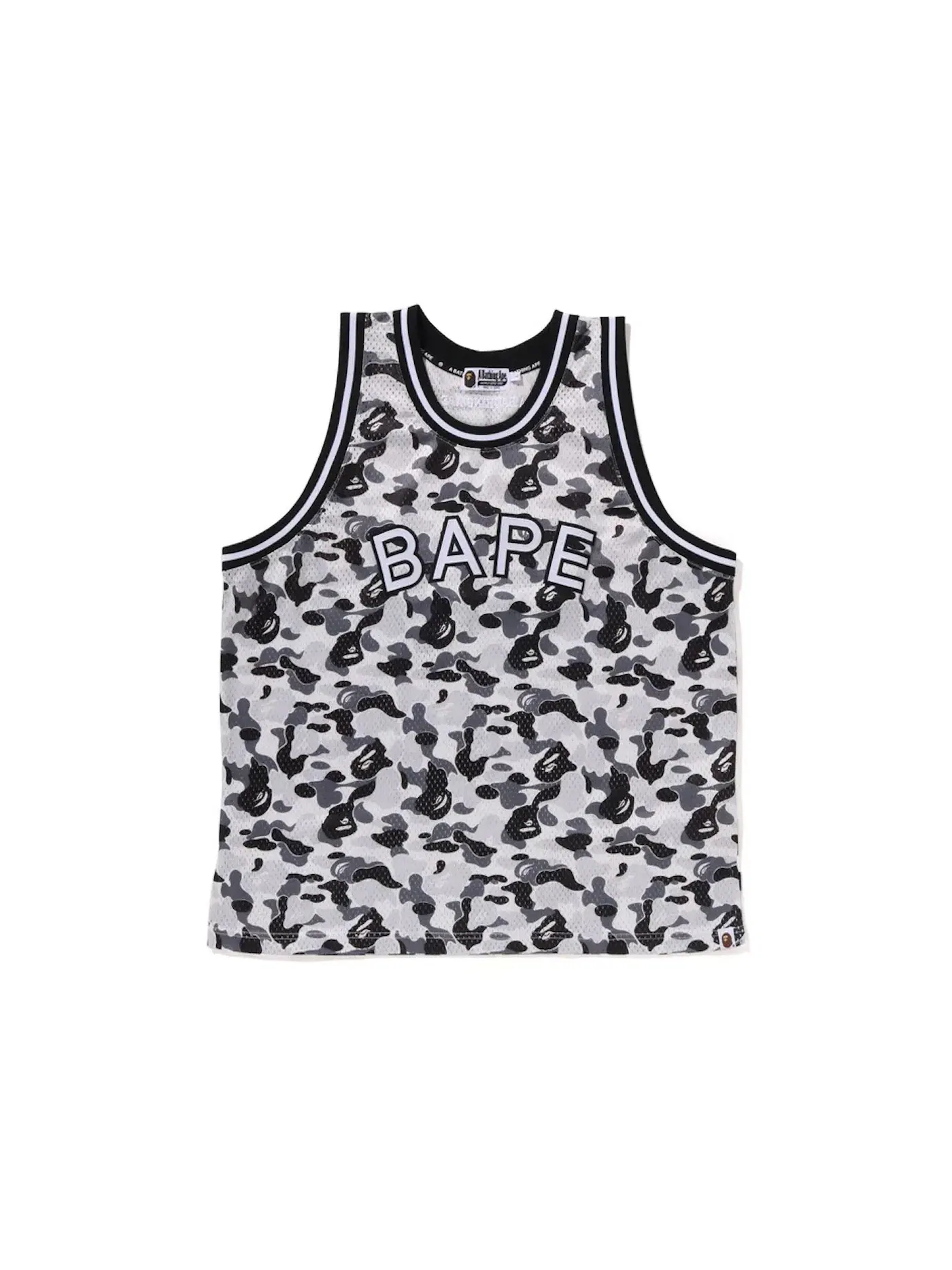 Мужская футболка-майка с принтом ABC Camo BAPE — изображение 1 из 1, серый
