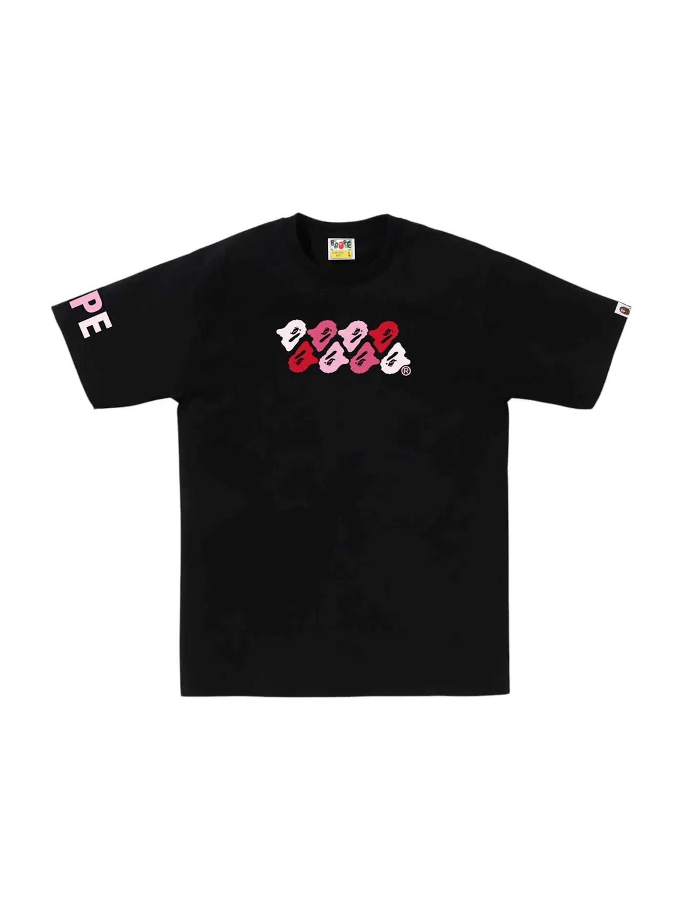 Мужская футболка с принтом BAPE ABC Camo Tee — изображение 1 из 1, черный/розовый