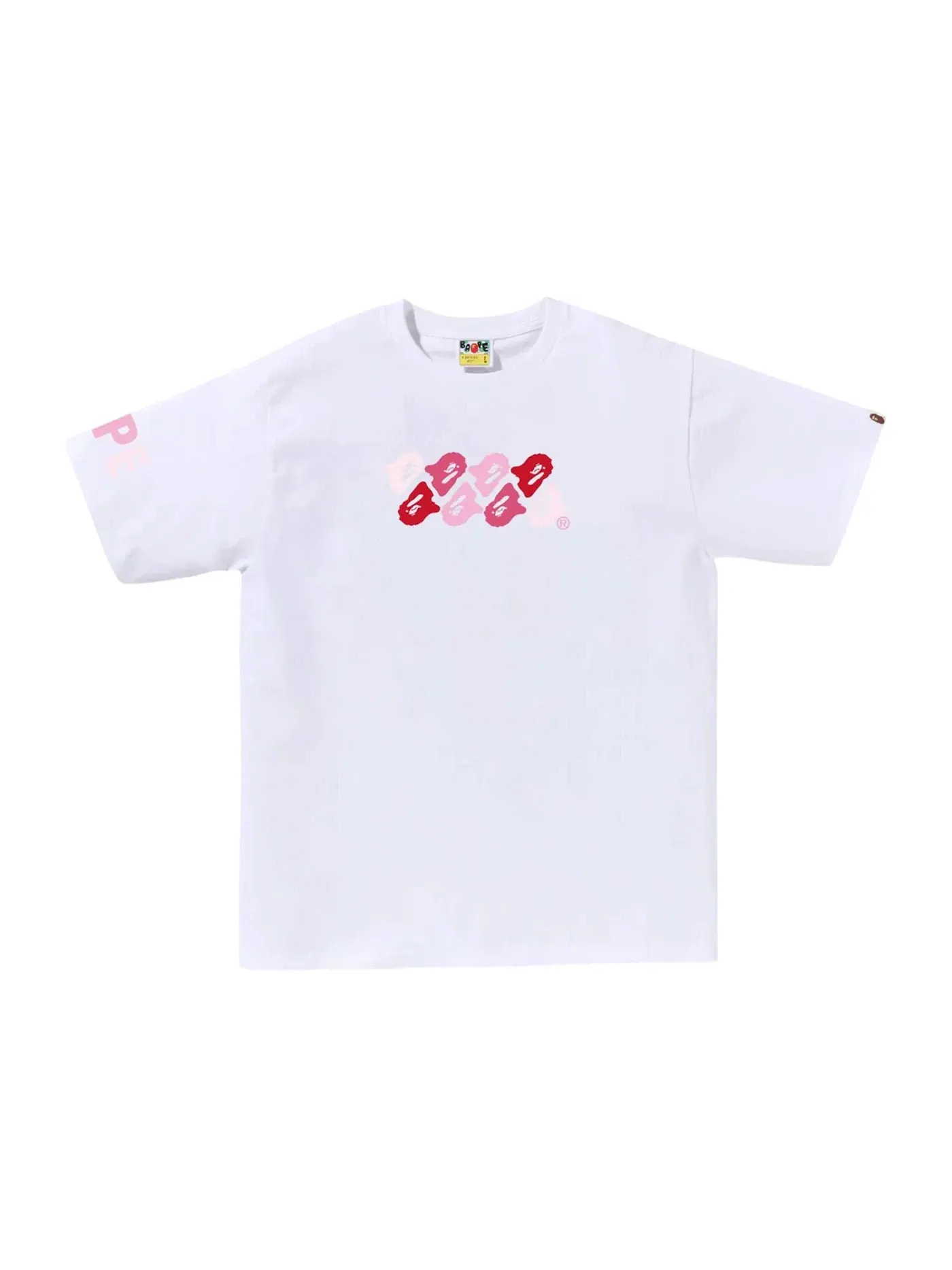 Мужская футболка с принтом BAPE ABC Camo Tee BAPE — изображение 1 из 1, белый/розовый