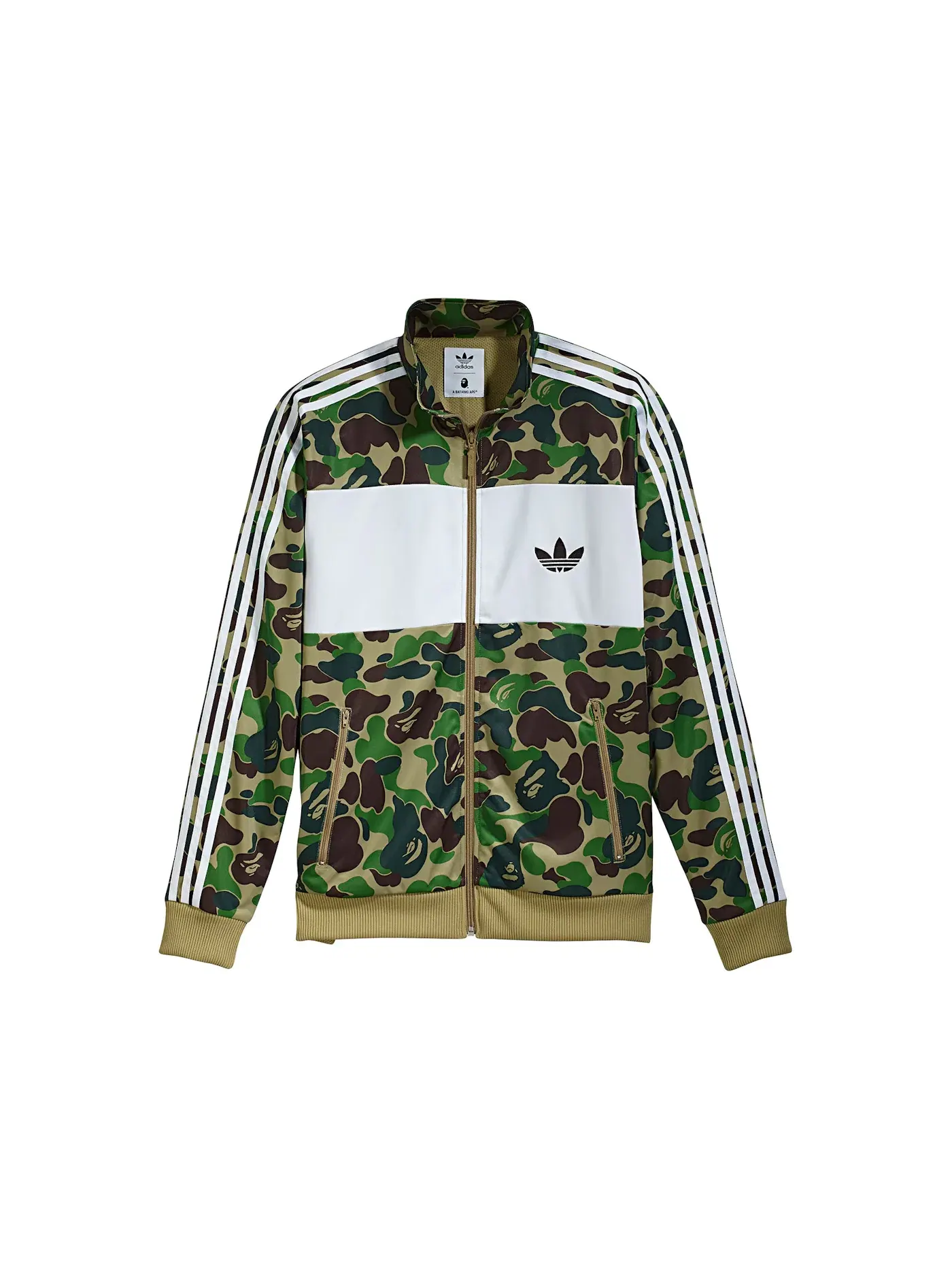 Мужская куртка с камуфляжным принтом BAPE X Adidas ABC Camo Track Jacket — изображение 1 из 1, зеленый