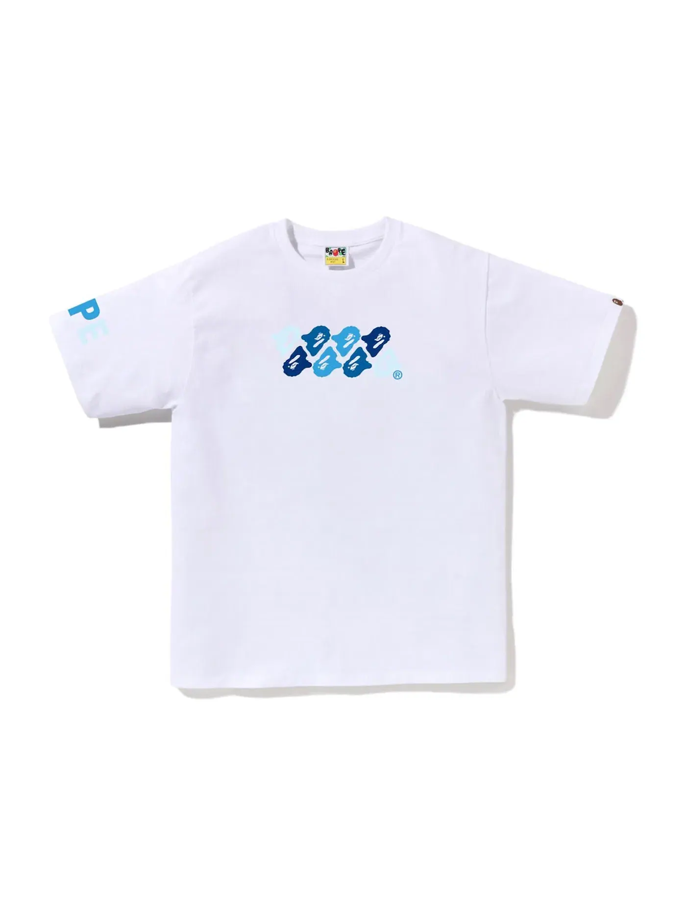 Мужская футболка с принтом BAPE ABC Camo Tee — изображение 1 из 1, белый/синий