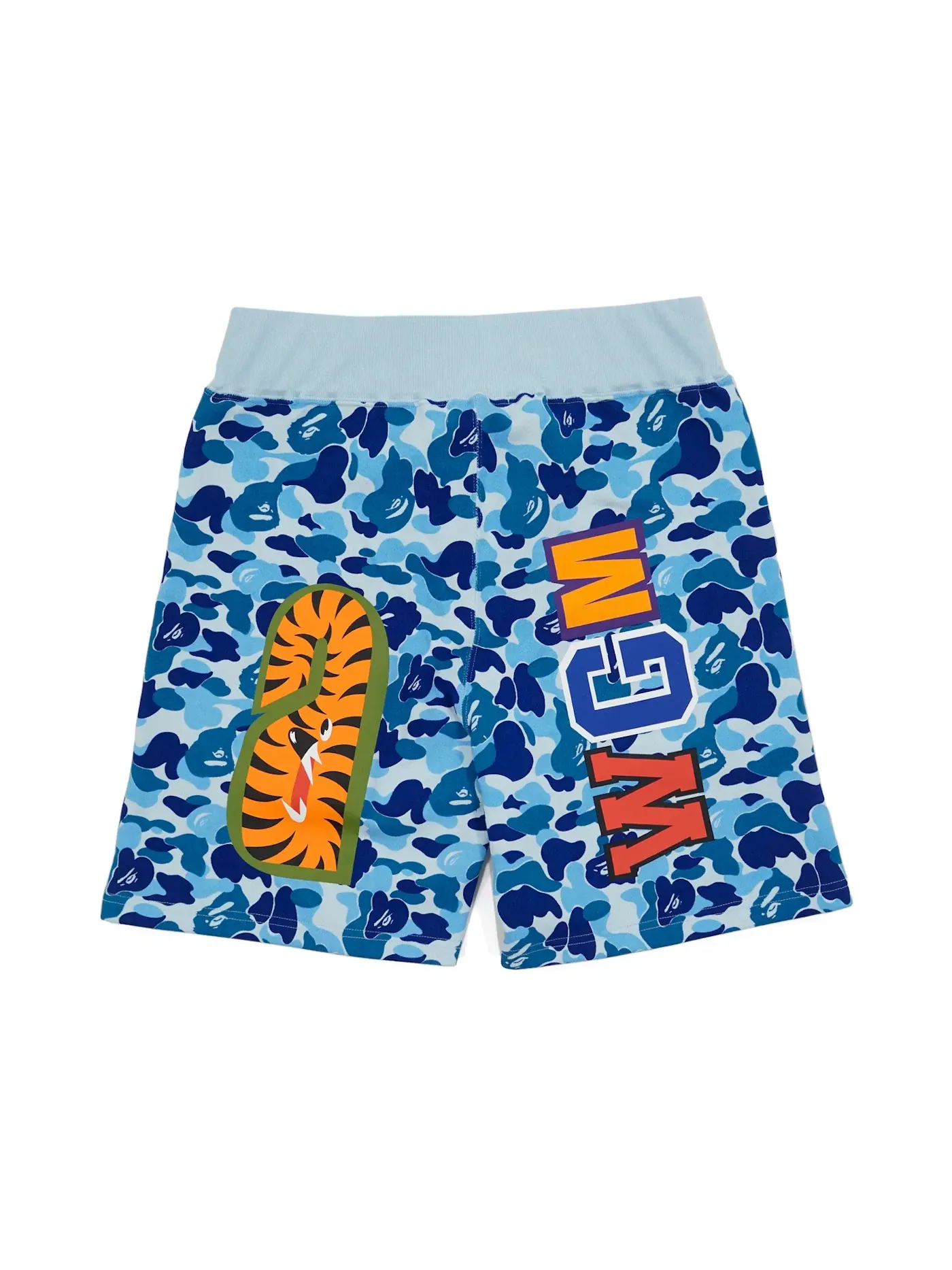 Мужские шорты с камуфляжным принтом BAPE Sweatshorts — изображение 2 из 2, светлый синий