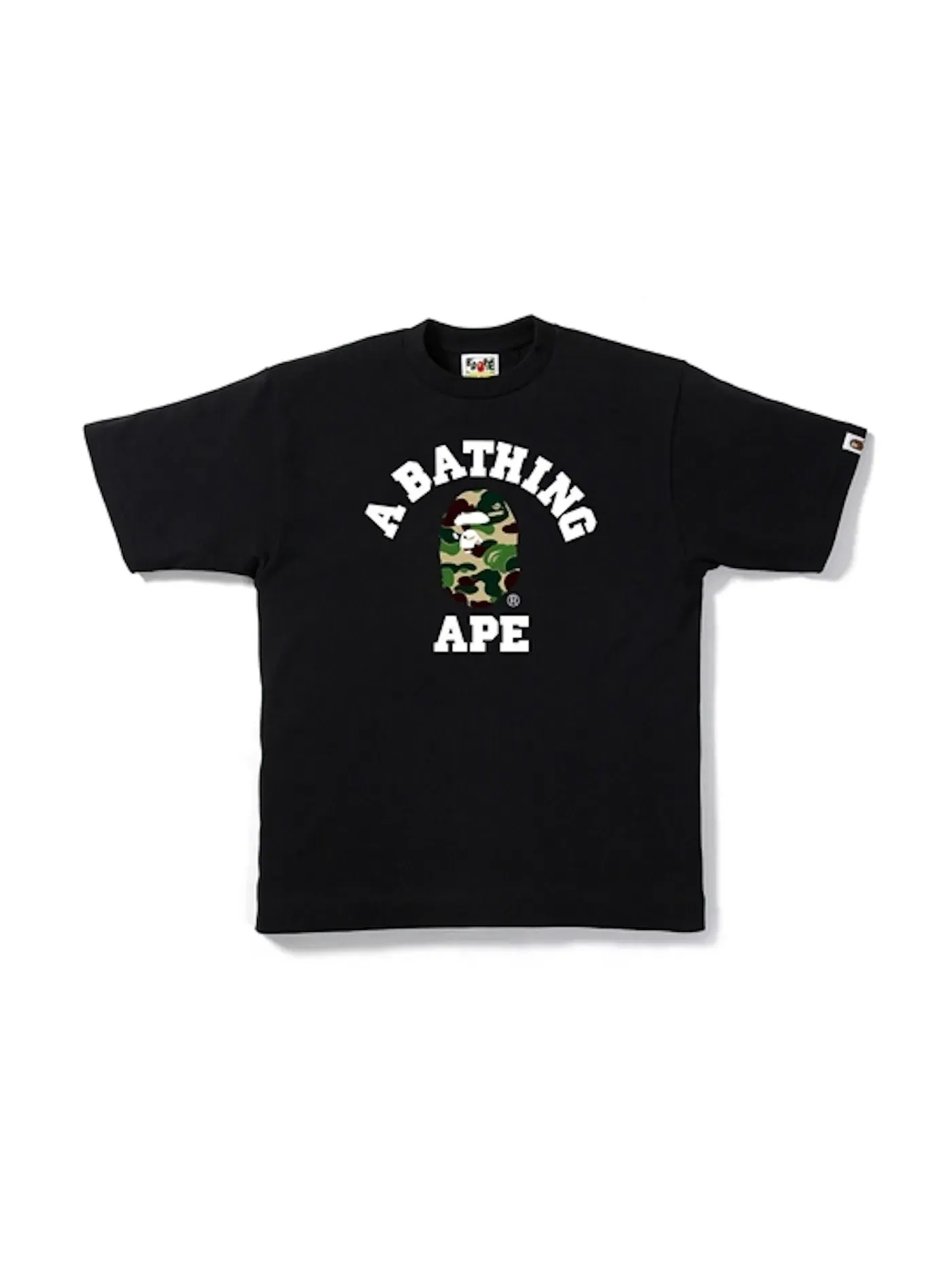 Мужская футболка с принтом BAPE Tee BAPE — изображение 1 из 1, черный/оливковый