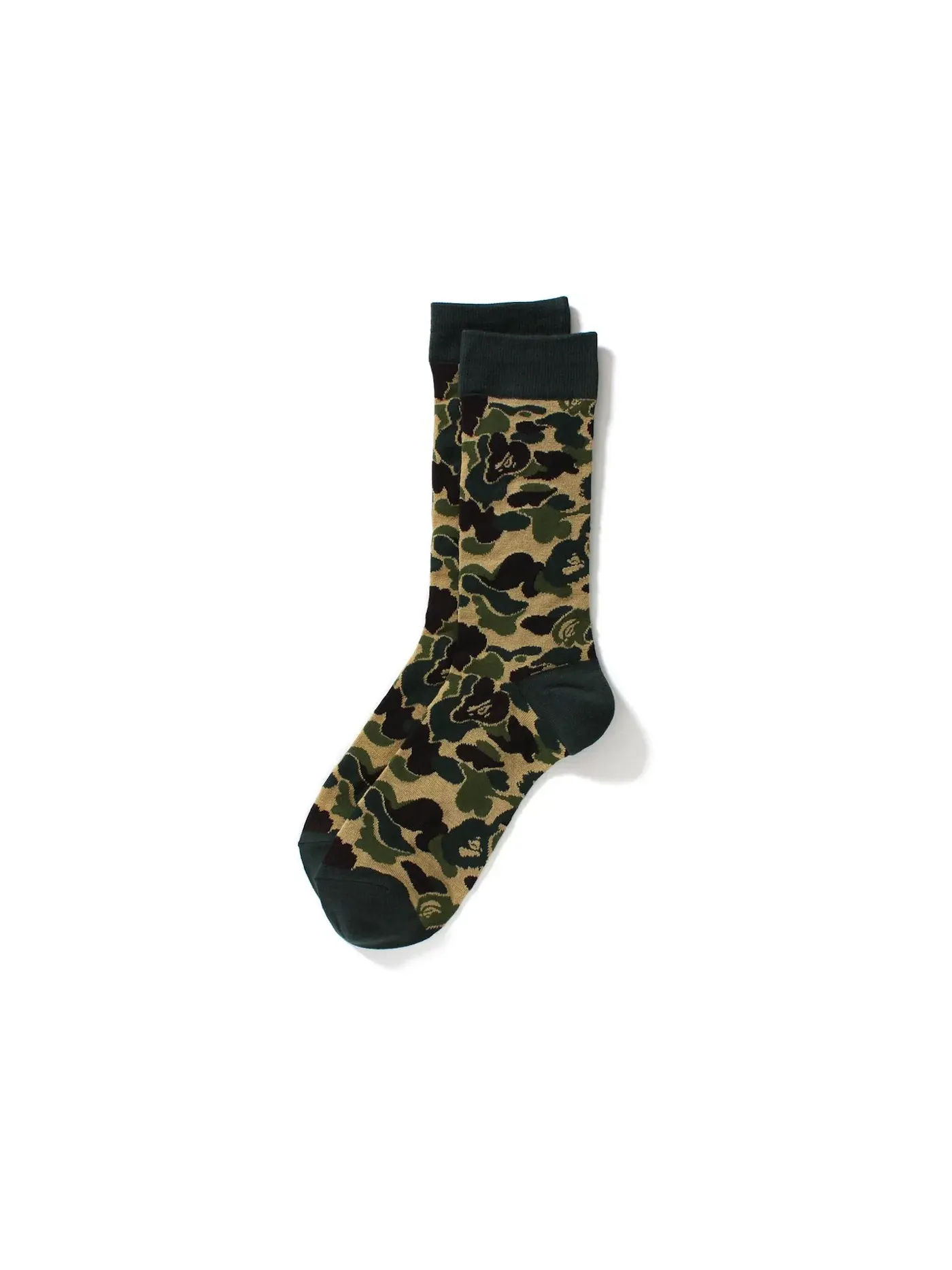 Мужские носки с жаккардовым узором BAPE Socks — изображение 1 из 1, зеленый