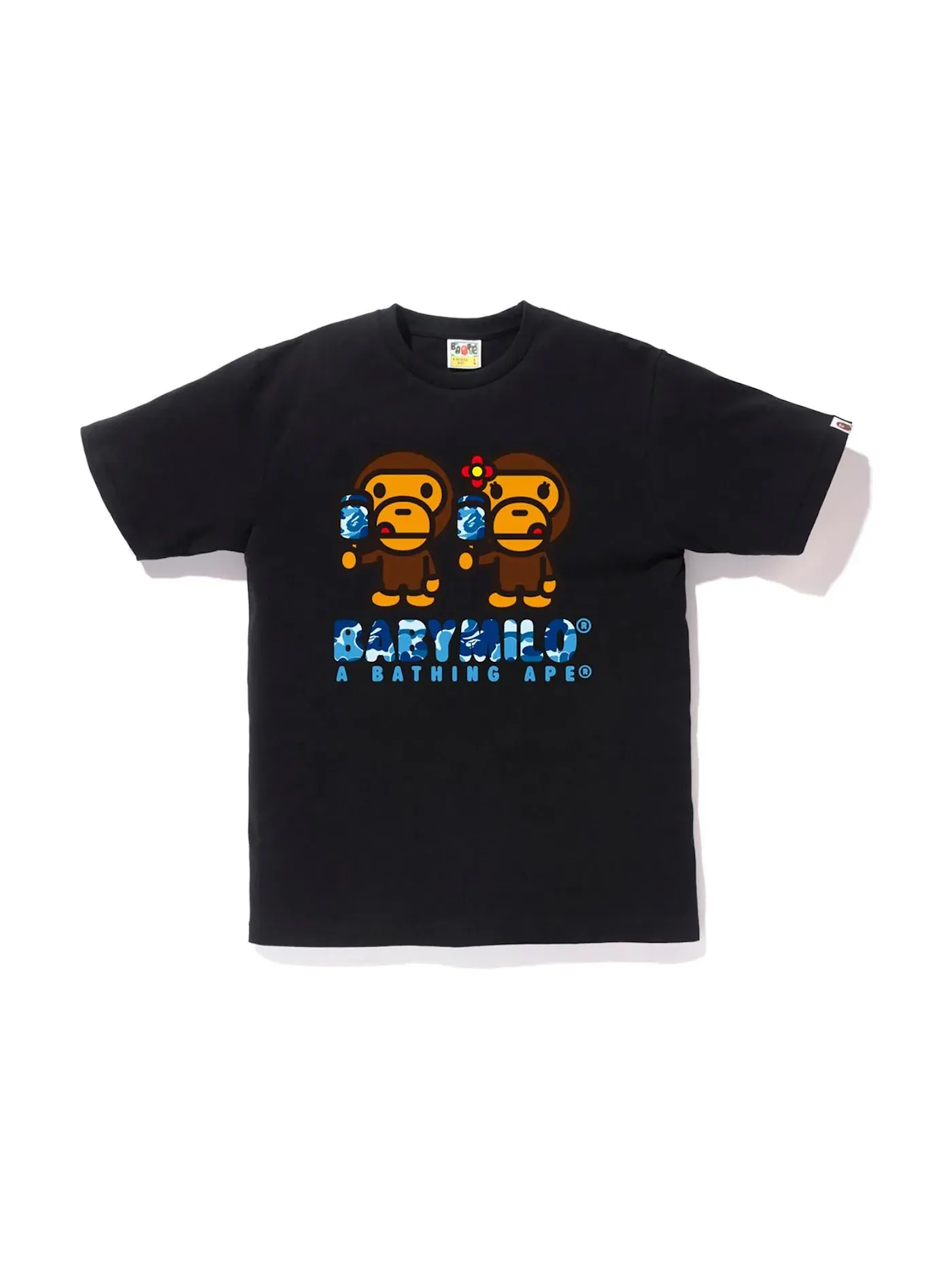 Мужская футболка с принтом BAPE ABC Milo Ice Pop Summer Tee BAPE — изображение 1 из 2, черный/синий
