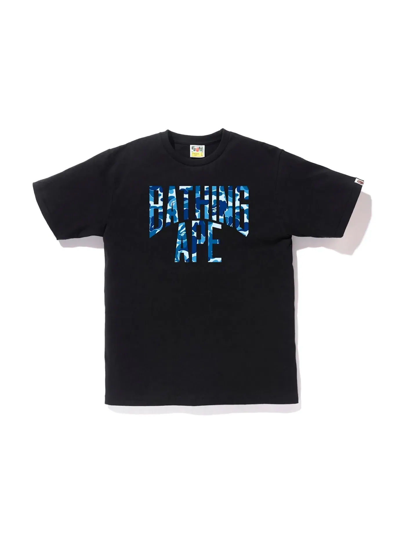 Мужская футболка с принтом BAPE ABC NYC Logo Tee BAPE — изображение 1 из 1, черный/синий