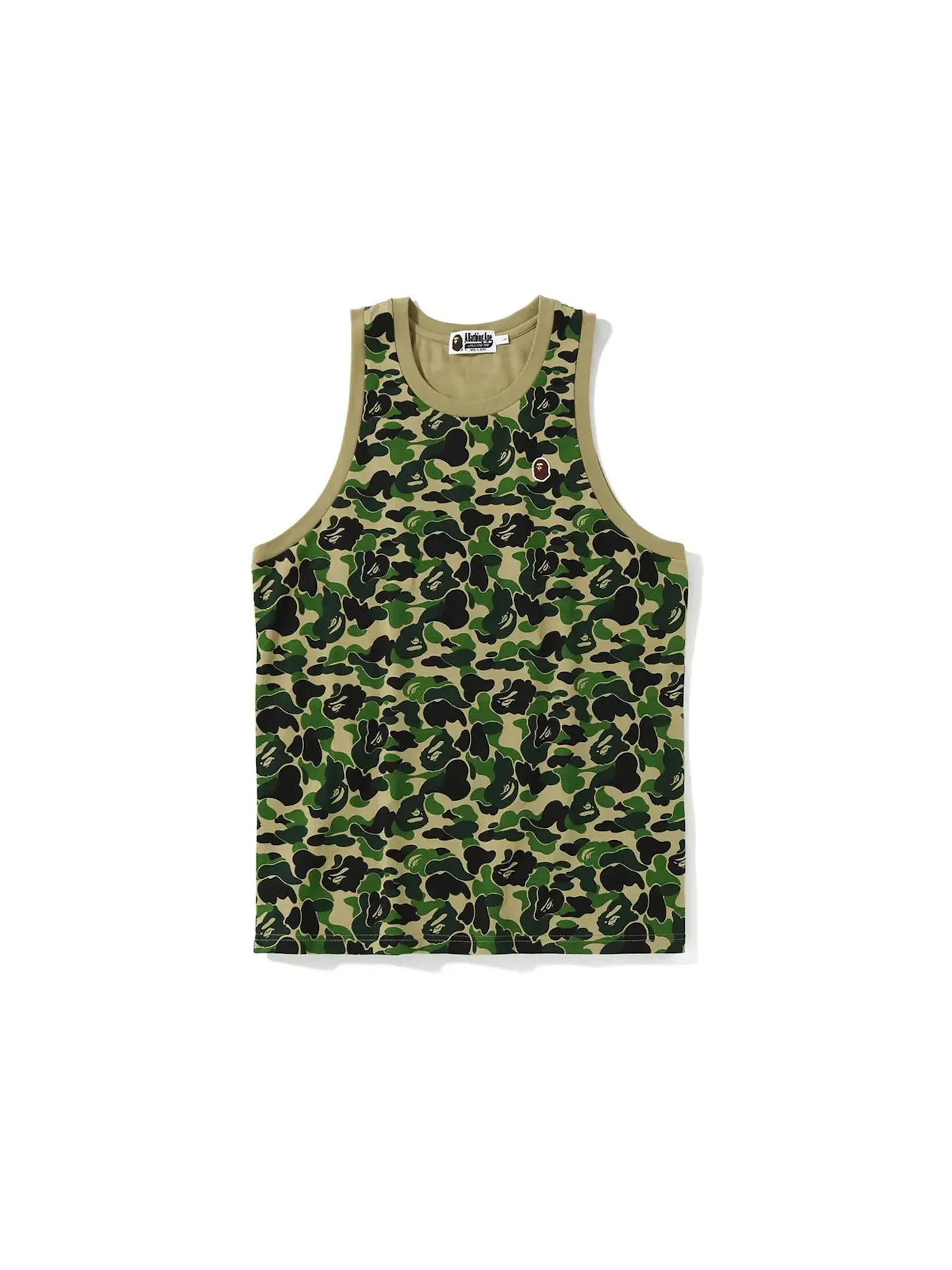 Мужской топ-майка BAPE ABC One Point Tank Top — изображение 1 из 2, зеленый