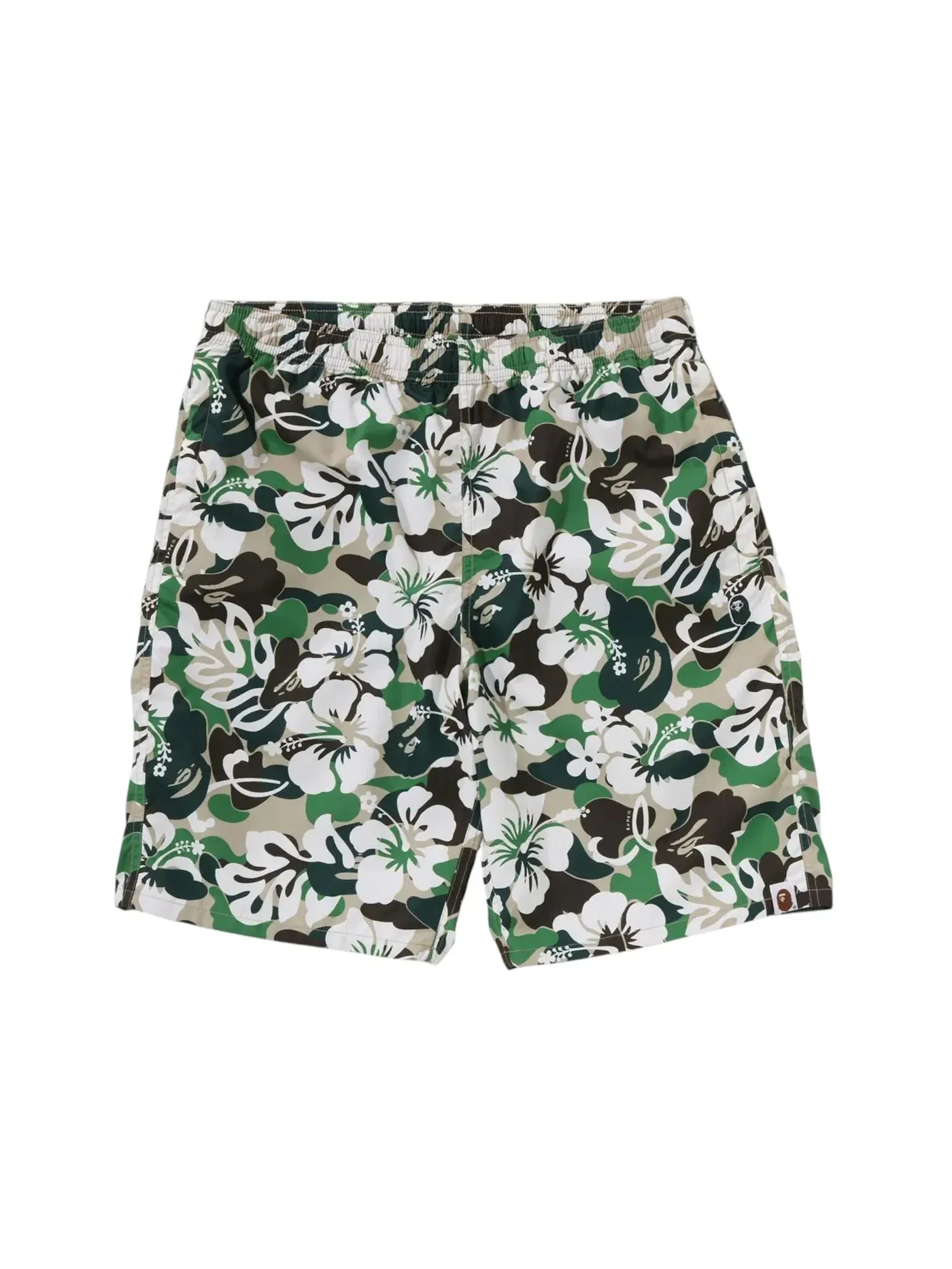 Мужские шорты с камуфляжным принтом BAPE ABC Resort Camo Beach Shorts — изображение 1 из 1, зеленый