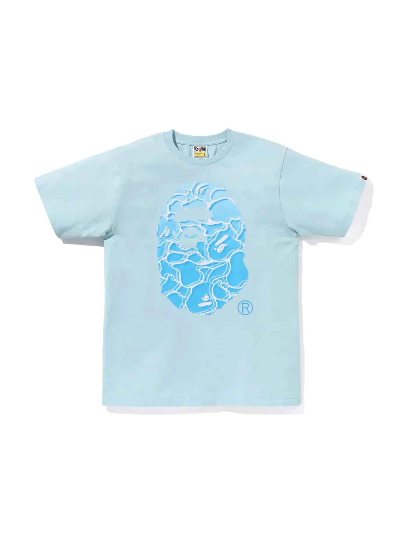 Мужская футболка с принтом ABC Sea Surface Camo BAPE, Sax — изображение 1 из 1