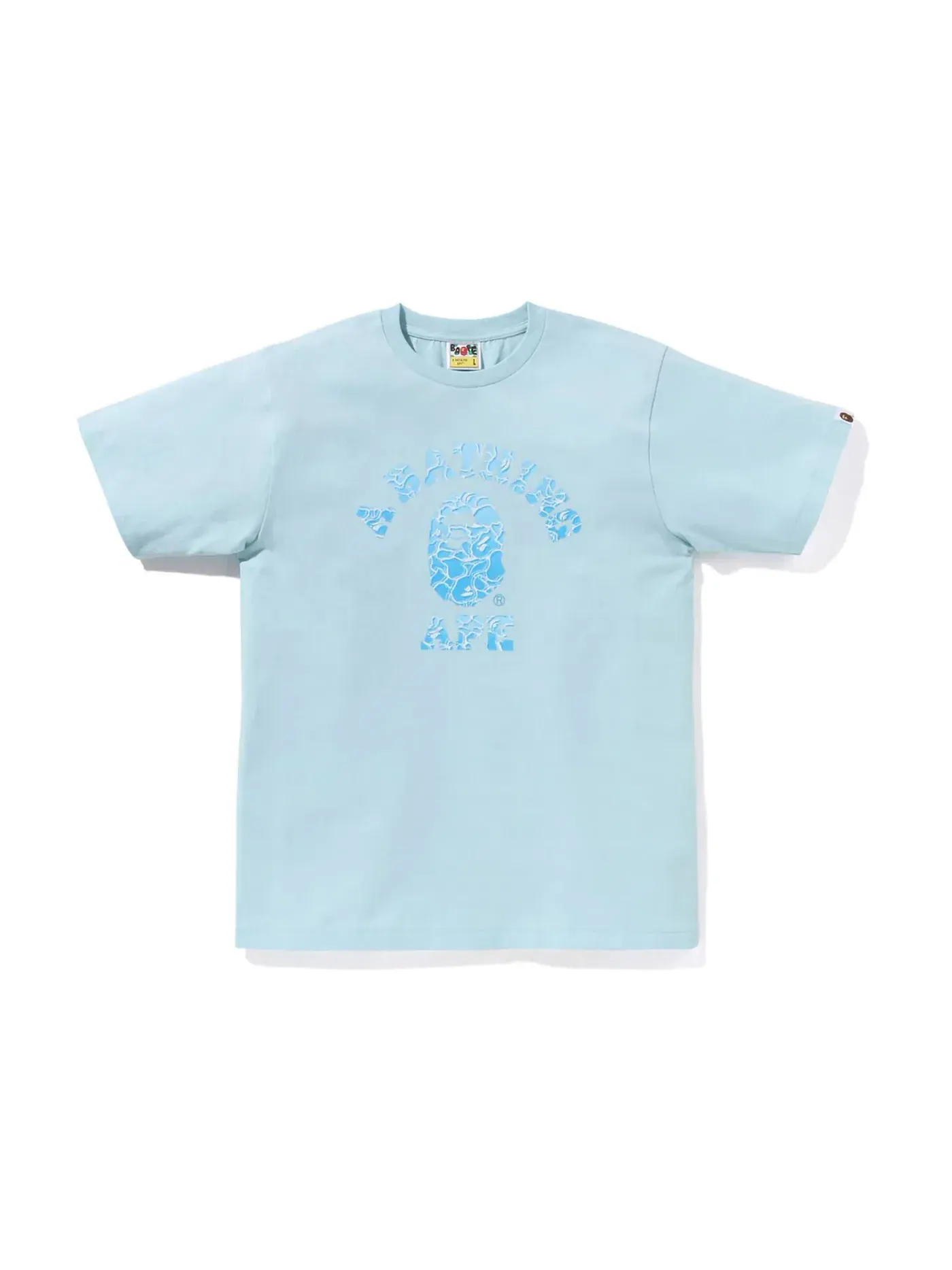 Мужская футболка с принтом BAPE ABC Sea Surface Camo College Tee Sax, Sax — изображение 1 из 1