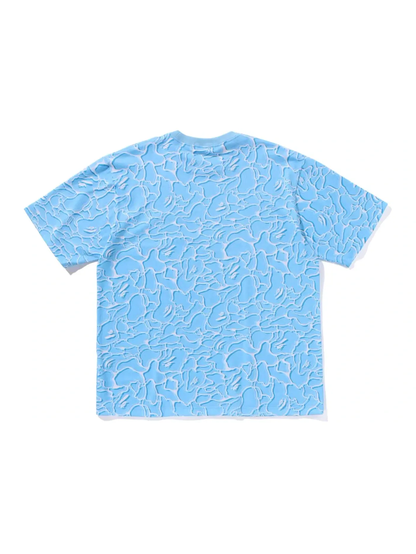 Мужская футболка свободного кроя с принтом ABC Sea Surface Camo BAPE — изображение 2 из 2, синий