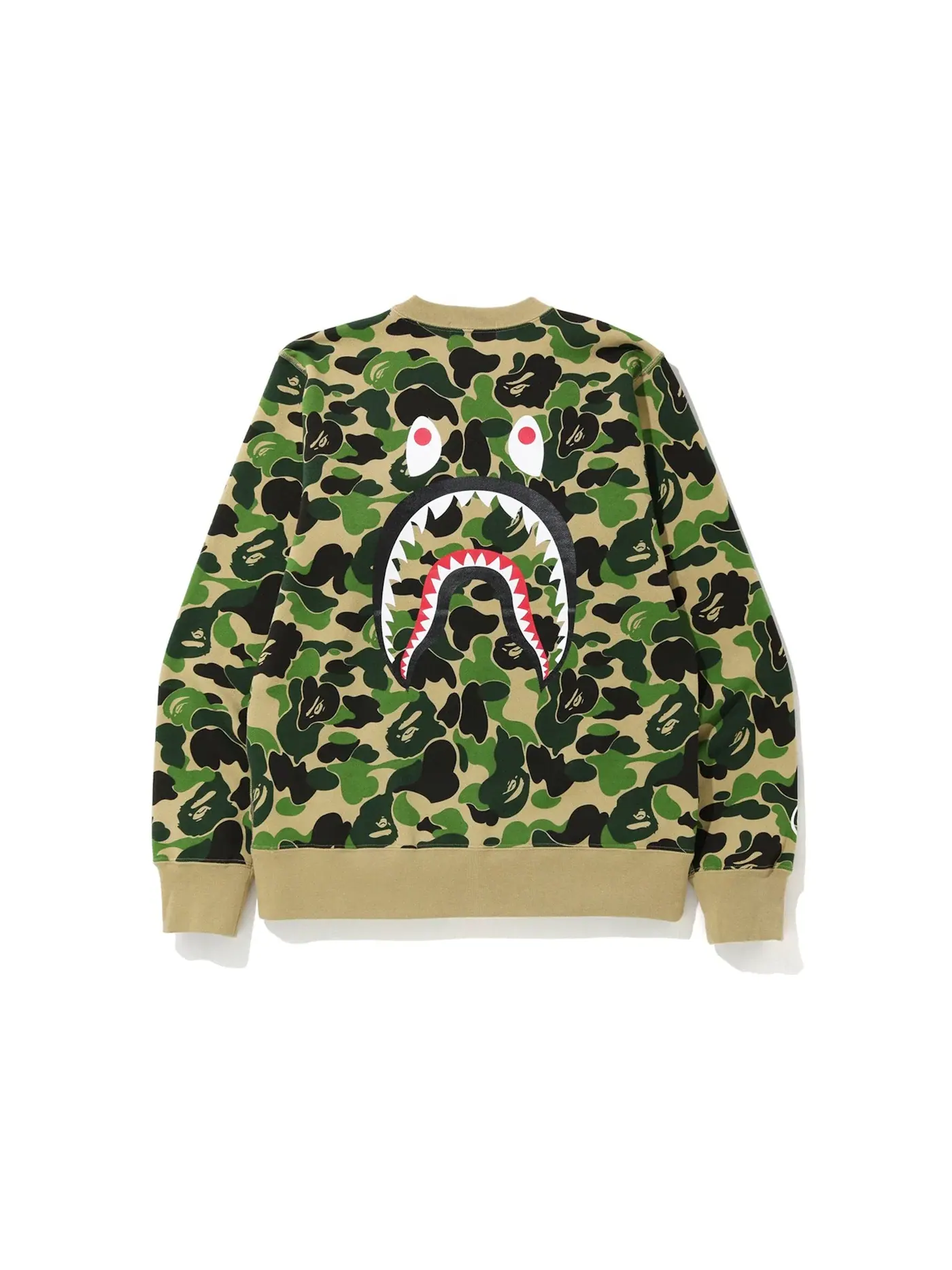 Мужской свитшот с капюшоном с принтом Crewneck BAPE — изображение 2 из 2, зеленый