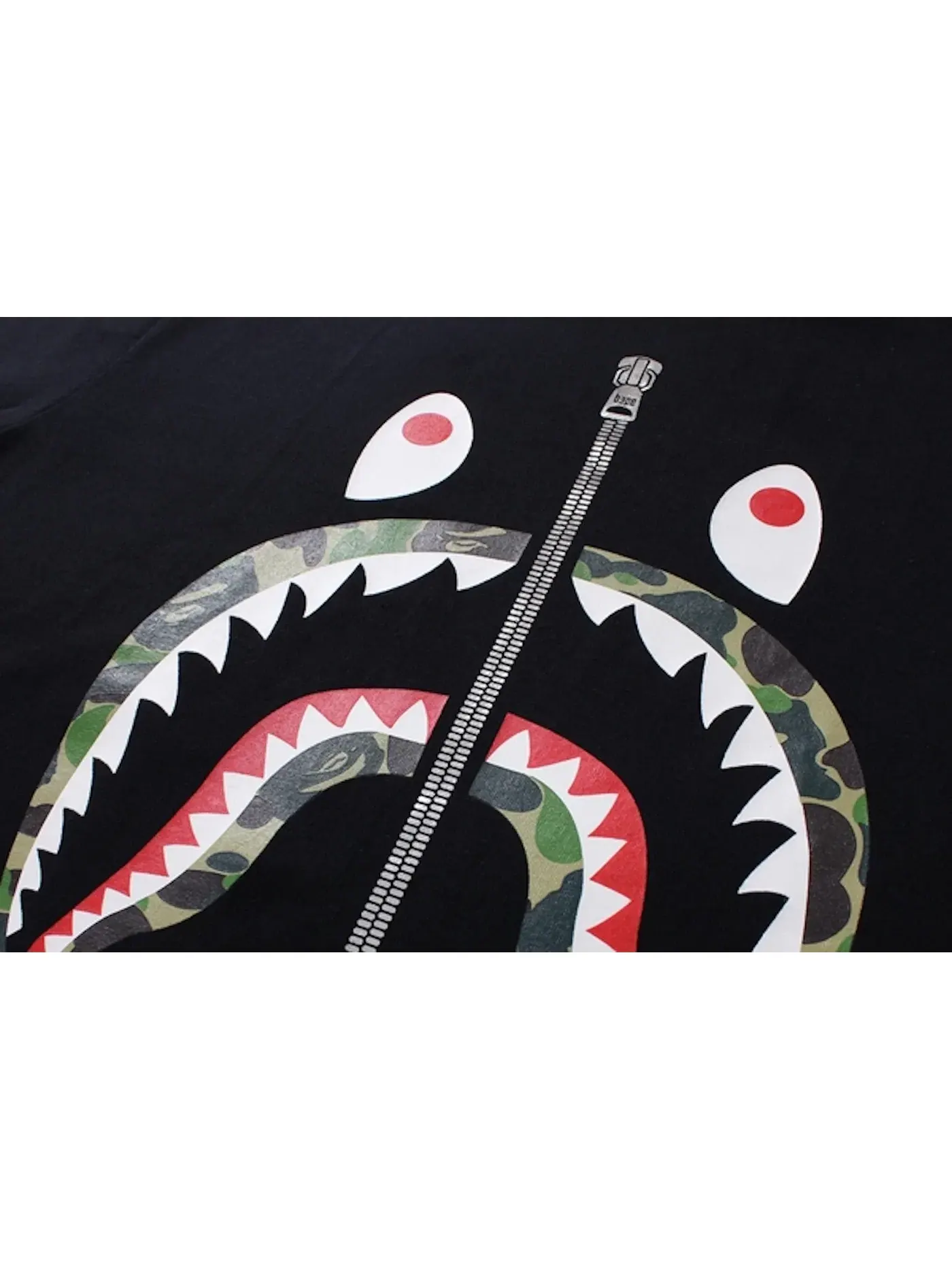 Мужская футболка с принтом BAPE ABC Shark Tee BAPE — изображение 2 из 2, черный/зеленый