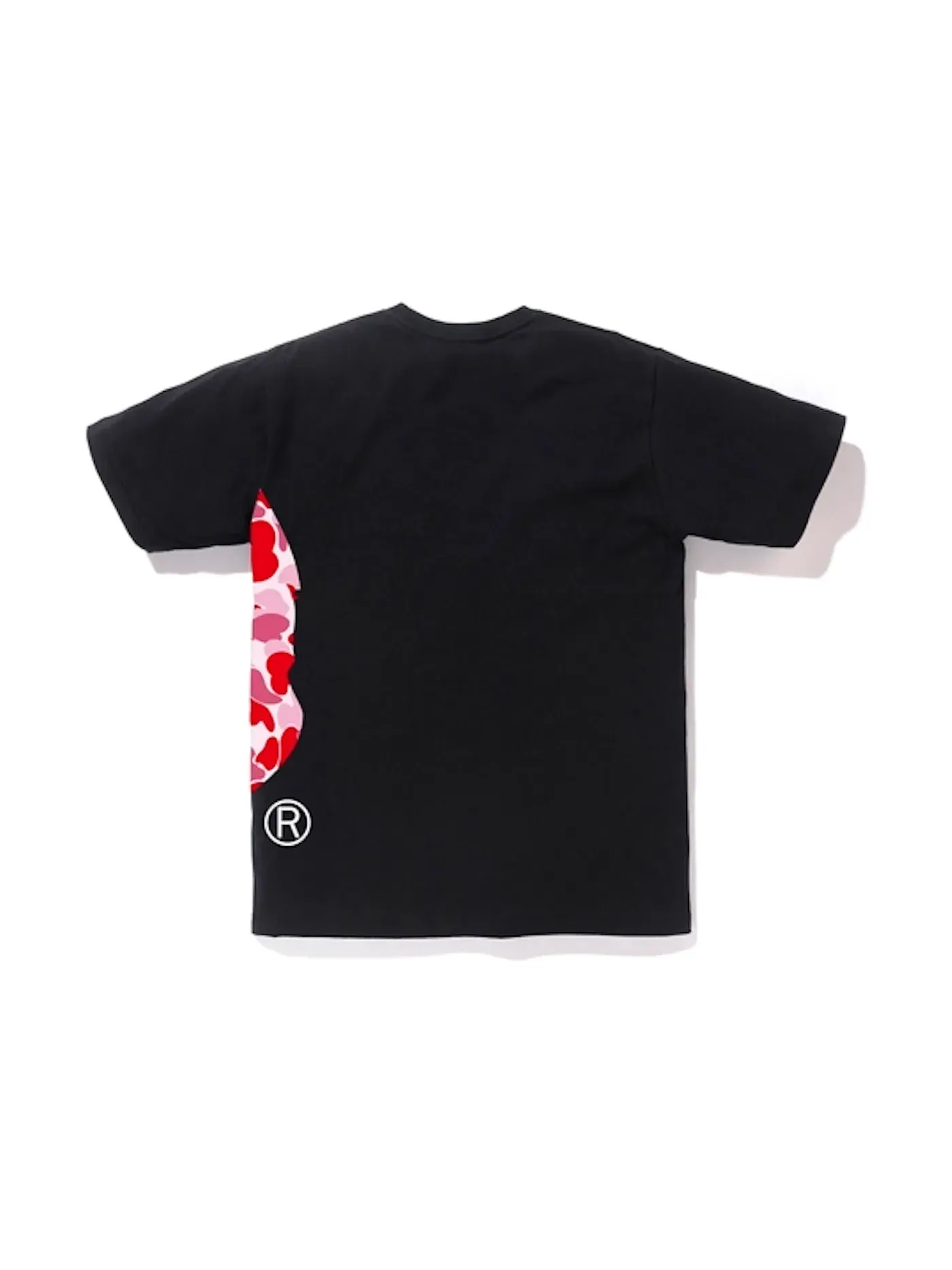 Мужская футболка с принтом BAPE ABC Side Big Ape Head Tee BAPE — изображение 2 из 2, черный/розовый