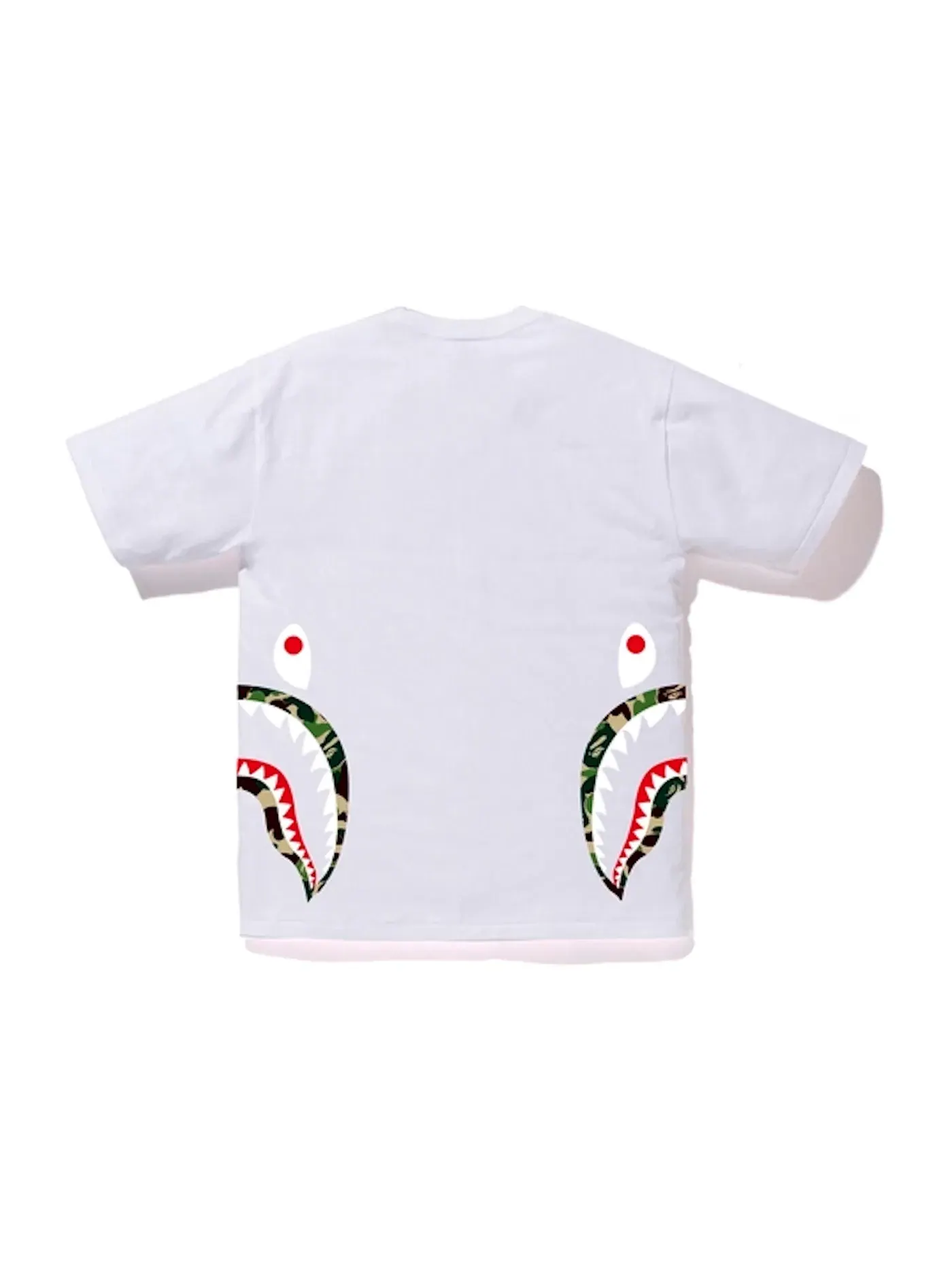 Мужская футболка с принтом ABC Side Shark BAPE — изображение 2 из 2, белый/зеленый