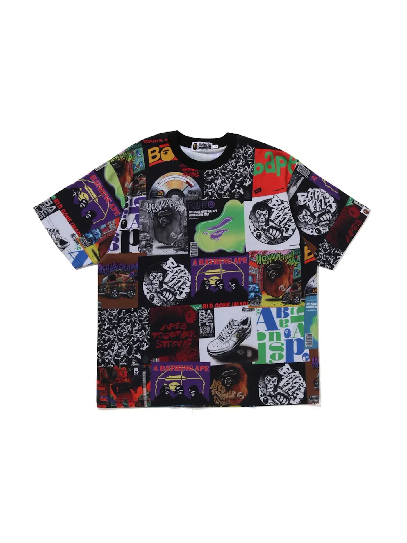 Мужская футболка с монограммой BAPE Tee — изображение 1 из 2, мульти