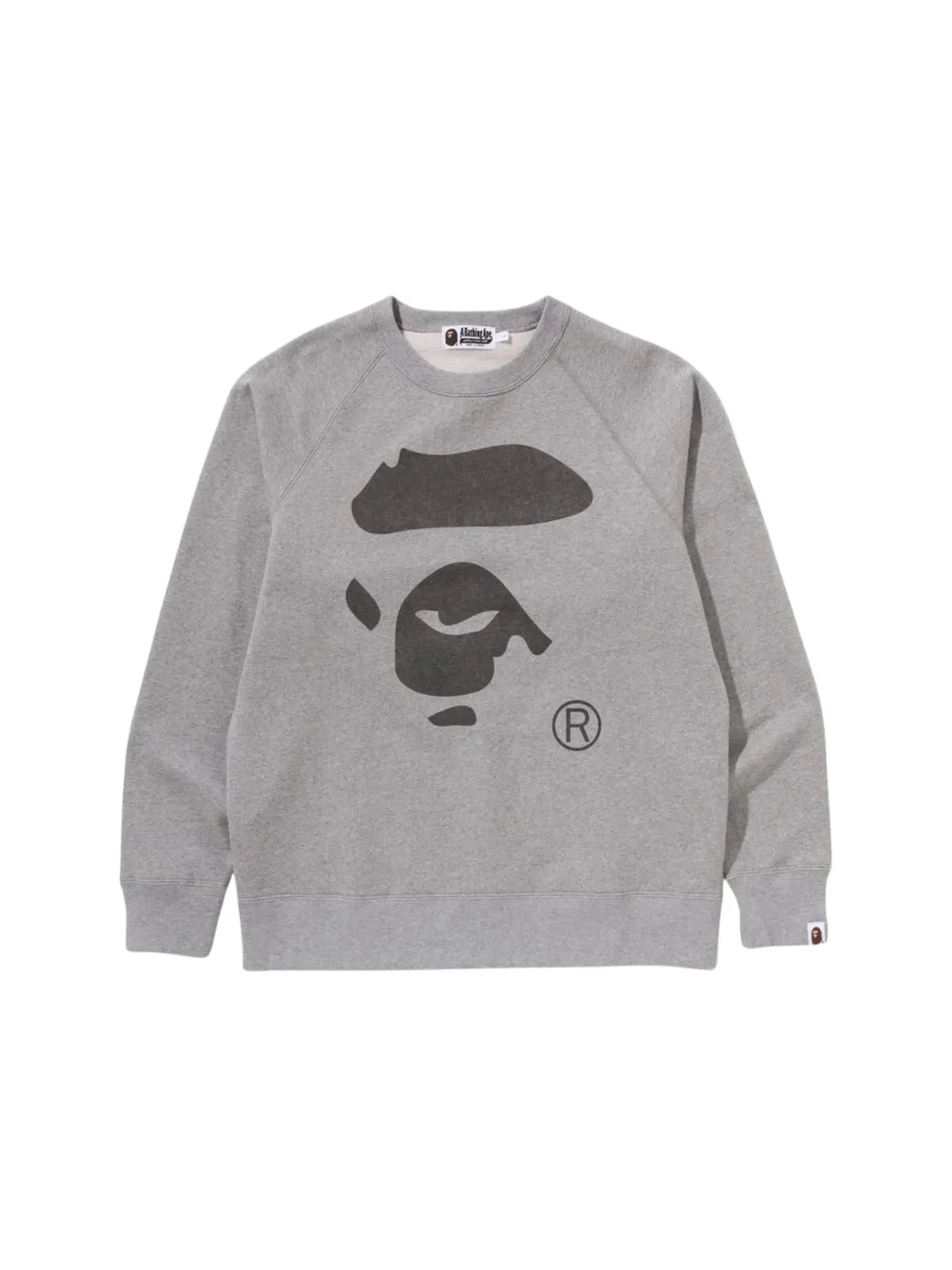 Мужской свитшот с принтом Ape Face BAPE — изображение 1 из 1, серый