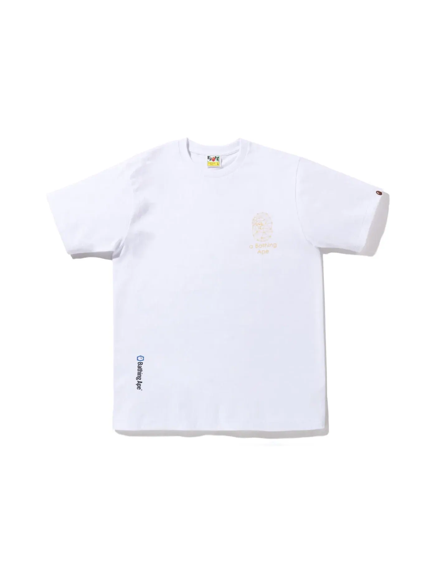 Мужская футболка с принтом BAPE Ape Glitch Tee — изображение 1 из 2, белый