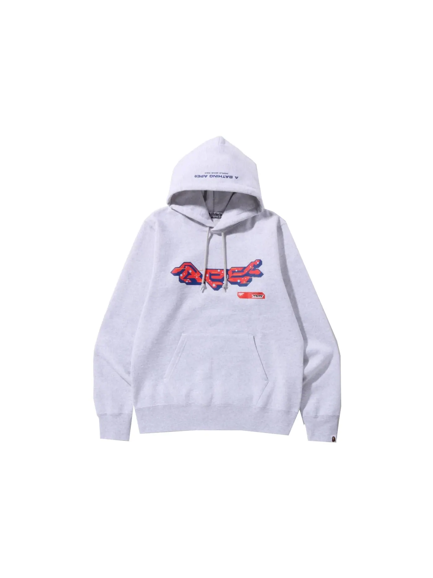 Мужской худи с принтом Ape Graphic BAPE — изображение 1 из 3, серый