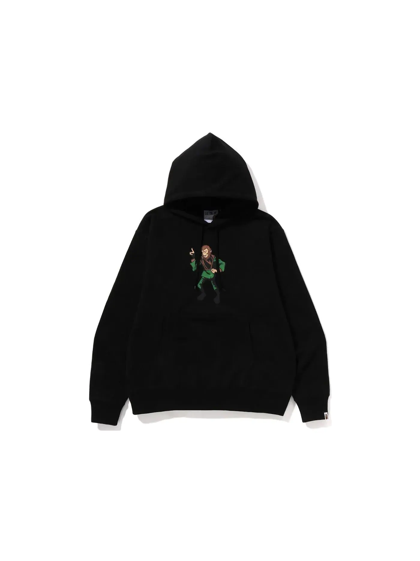 Мужской худи свободного кроя с принтом Ape Graphic BAPE — изображение 1 из 2, черный