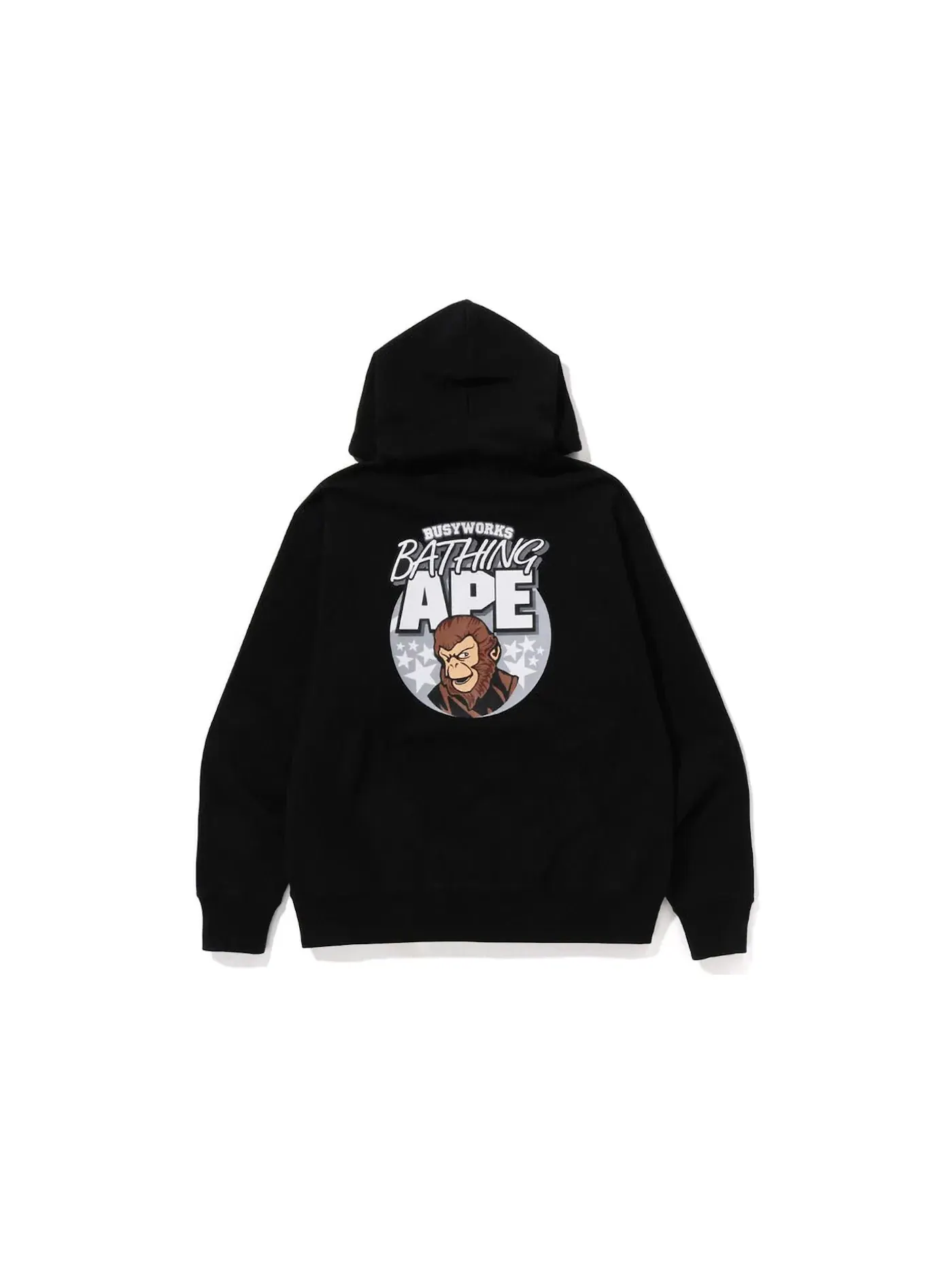Мужской худи свободного кроя с принтом Ape Graphic BAPE — изображение 2 из 2, черный