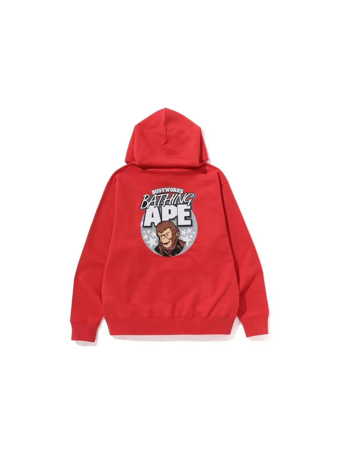 Мужской худи свободного кроя с принтом Ape Graphic BAPE — изображение 2 из 2, красный