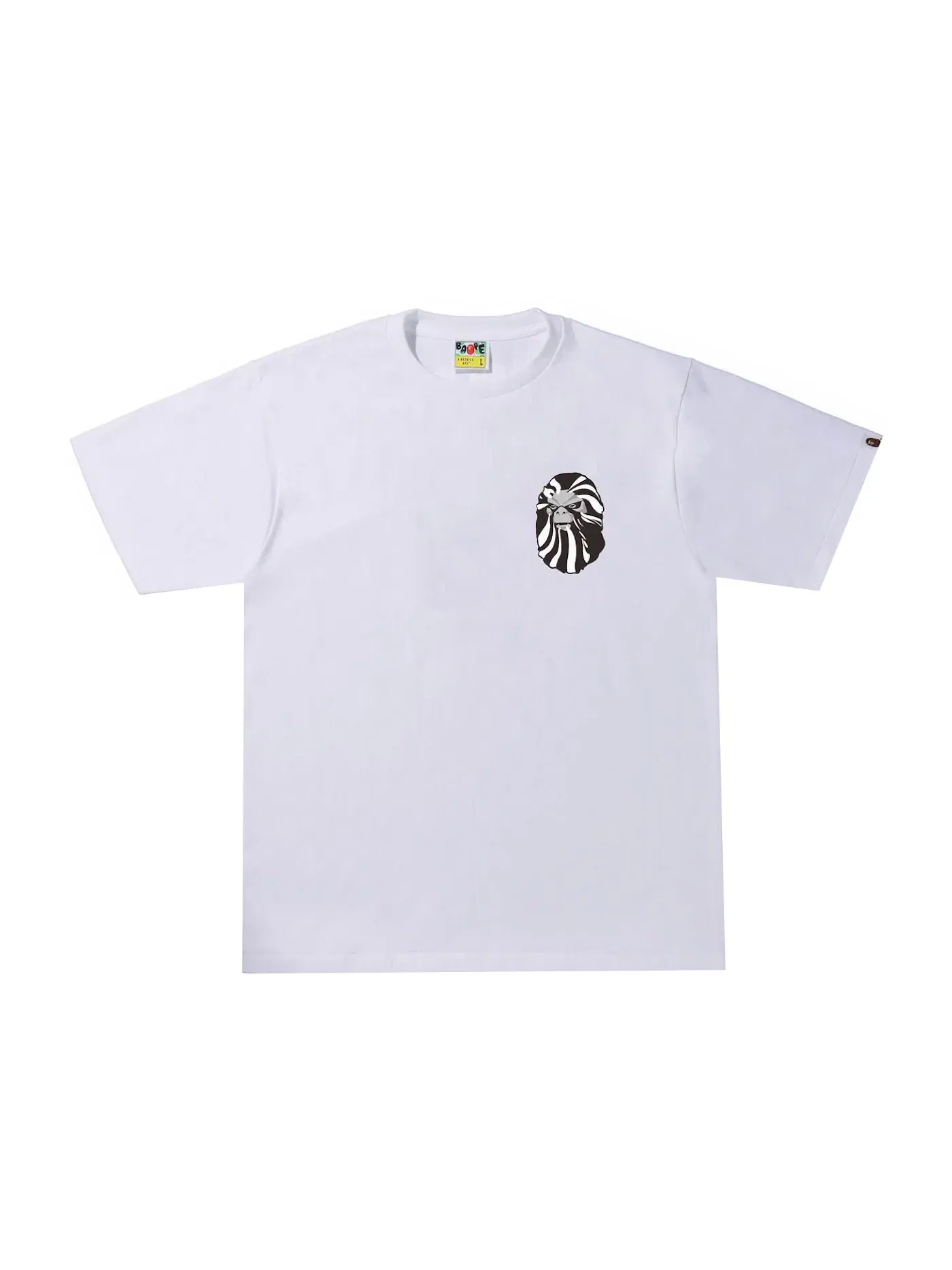 Мужская футболка с принтом BAPE Ape Head 1 Tee — изображение 1 из 2, белый