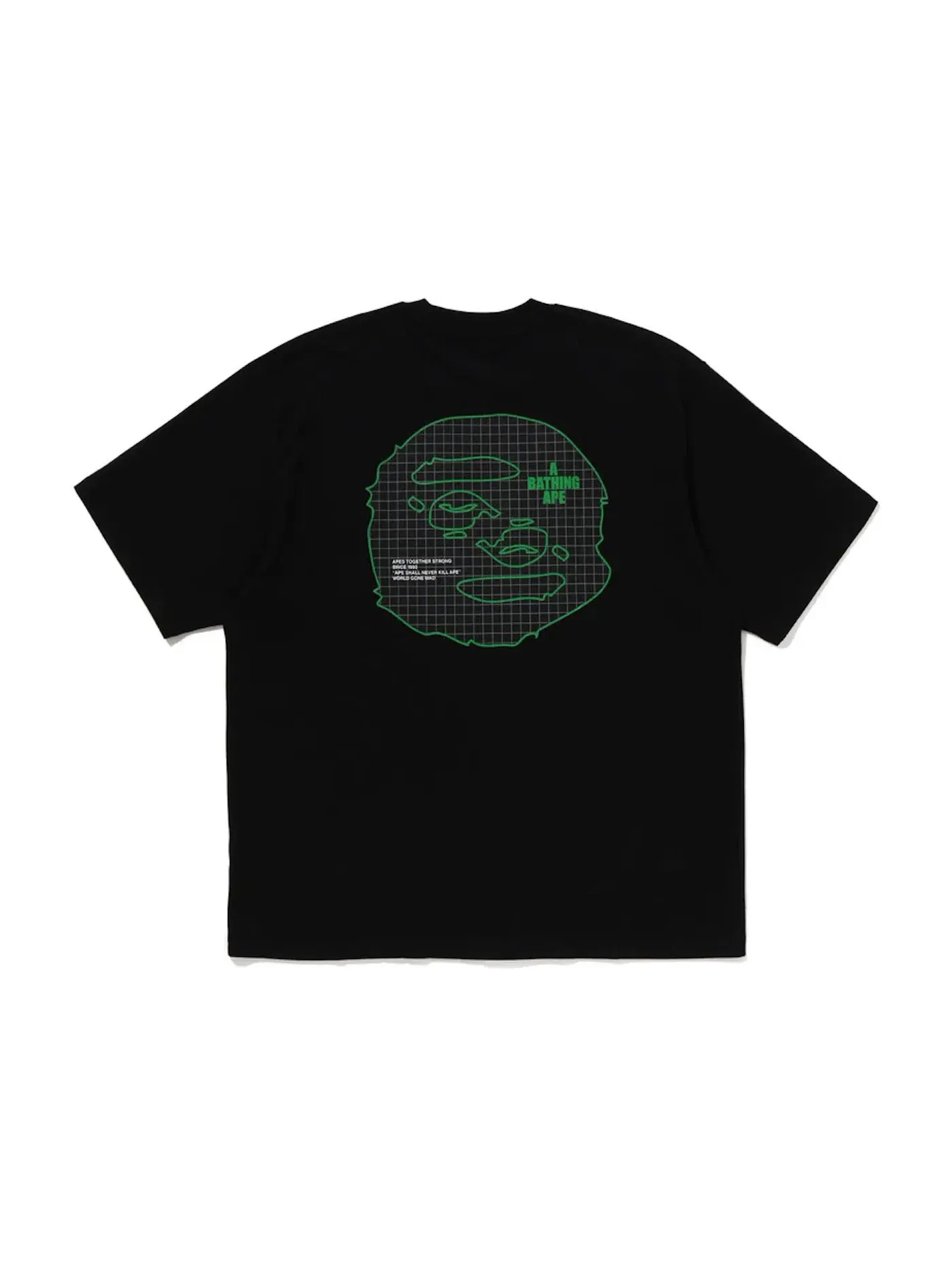Мужская футболка с принтом Ape Head BAPE — изображение 2 из 2, черный