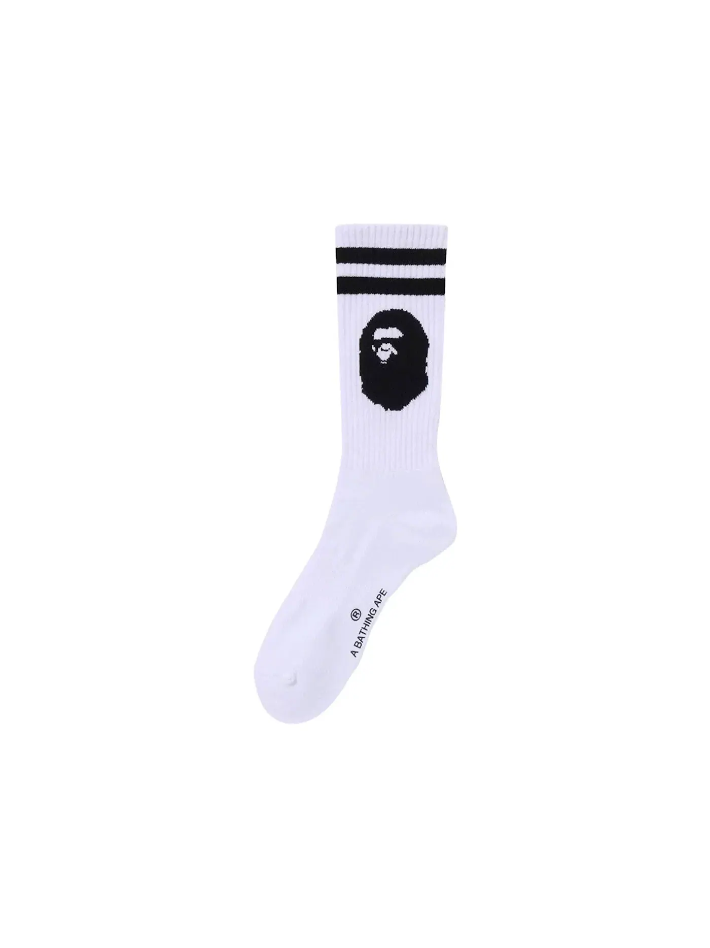 Детские носки Ape Head Line Socks BAPE — изображение 1 из 1, белый/черный
