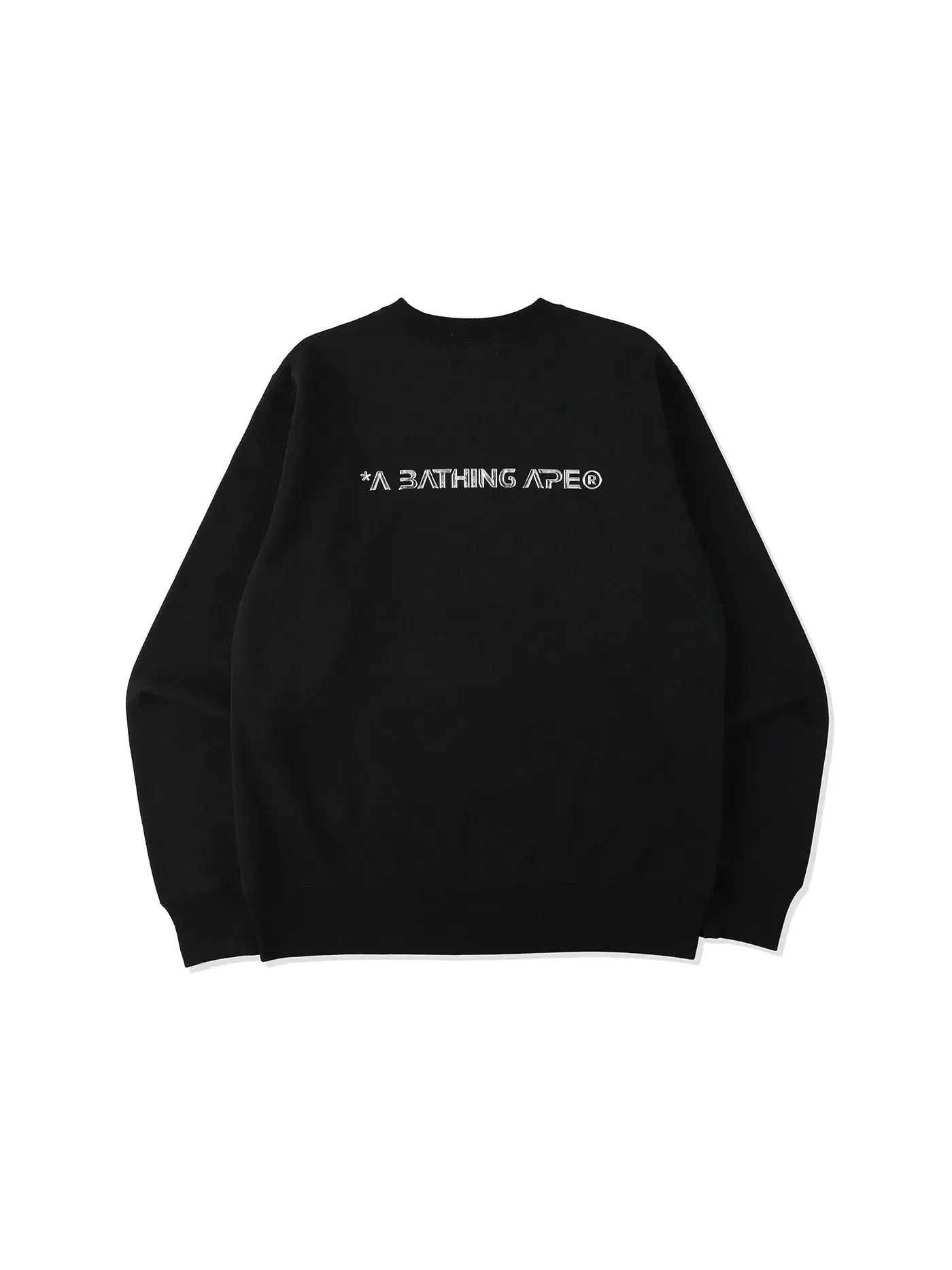 Мужской свитшот с принтом Crewneck BAPE — изображение 2 из 2, черный
