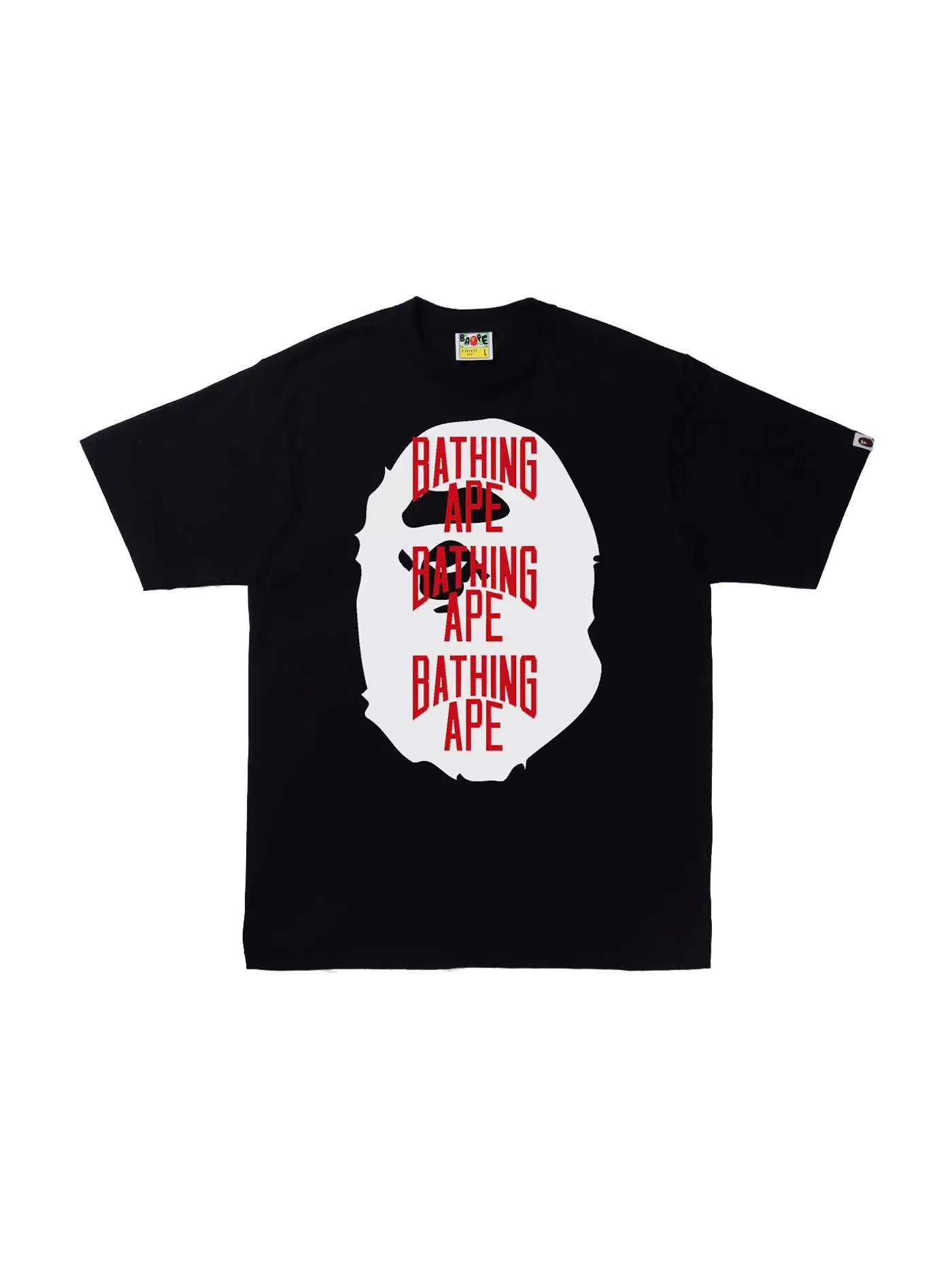 Мужская футболка с принтом BAPE Ape Head Multi Print Tee BAPE — изображение 1 из 2, черный