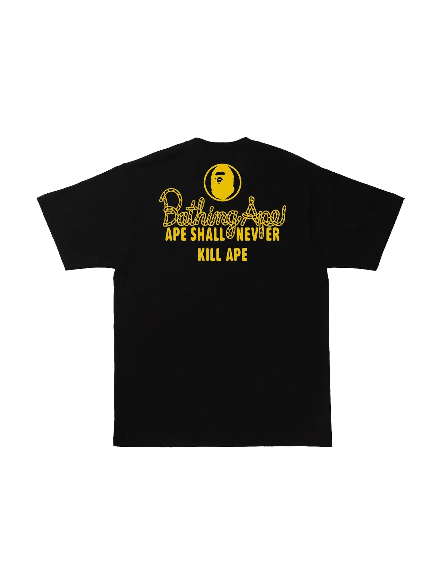 Мужская футболка с принтом BAPE Ape Head Multi Print Tee BAPE — изображение 2 из 2, черный