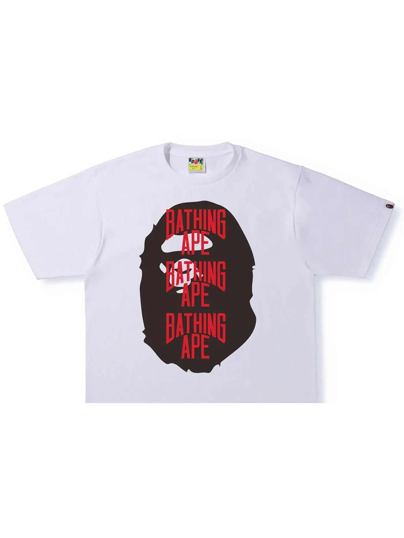 Мужская футболка с принтом BAPE Ape Head Multi Print Tee (SS22) BAPE — изображение 1 из 2, белый
