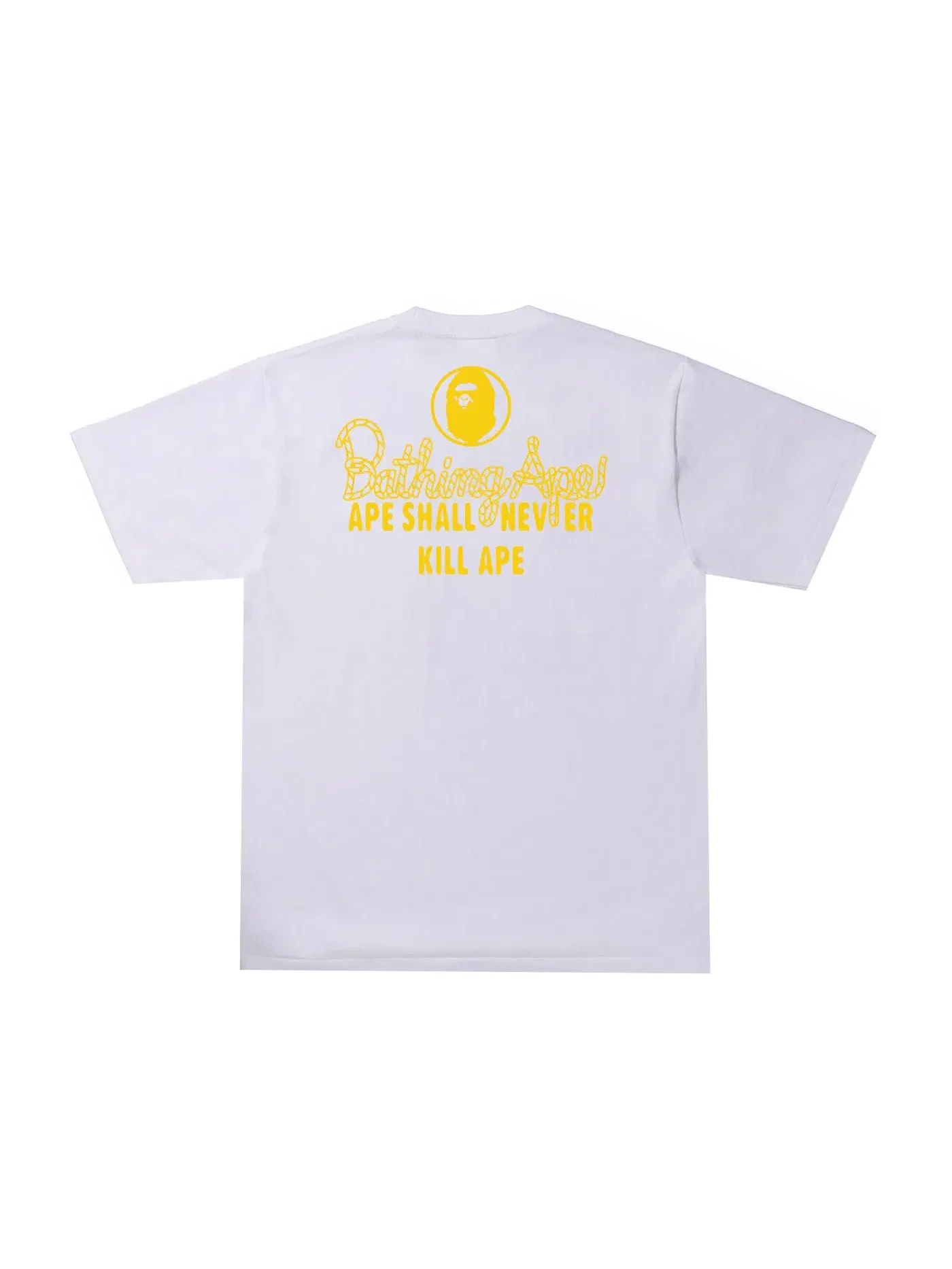 Мужская футболка с принтом BAPE Ape Head Multi Print Tee (SS22) BAPE — изображение 2 из 2, белый