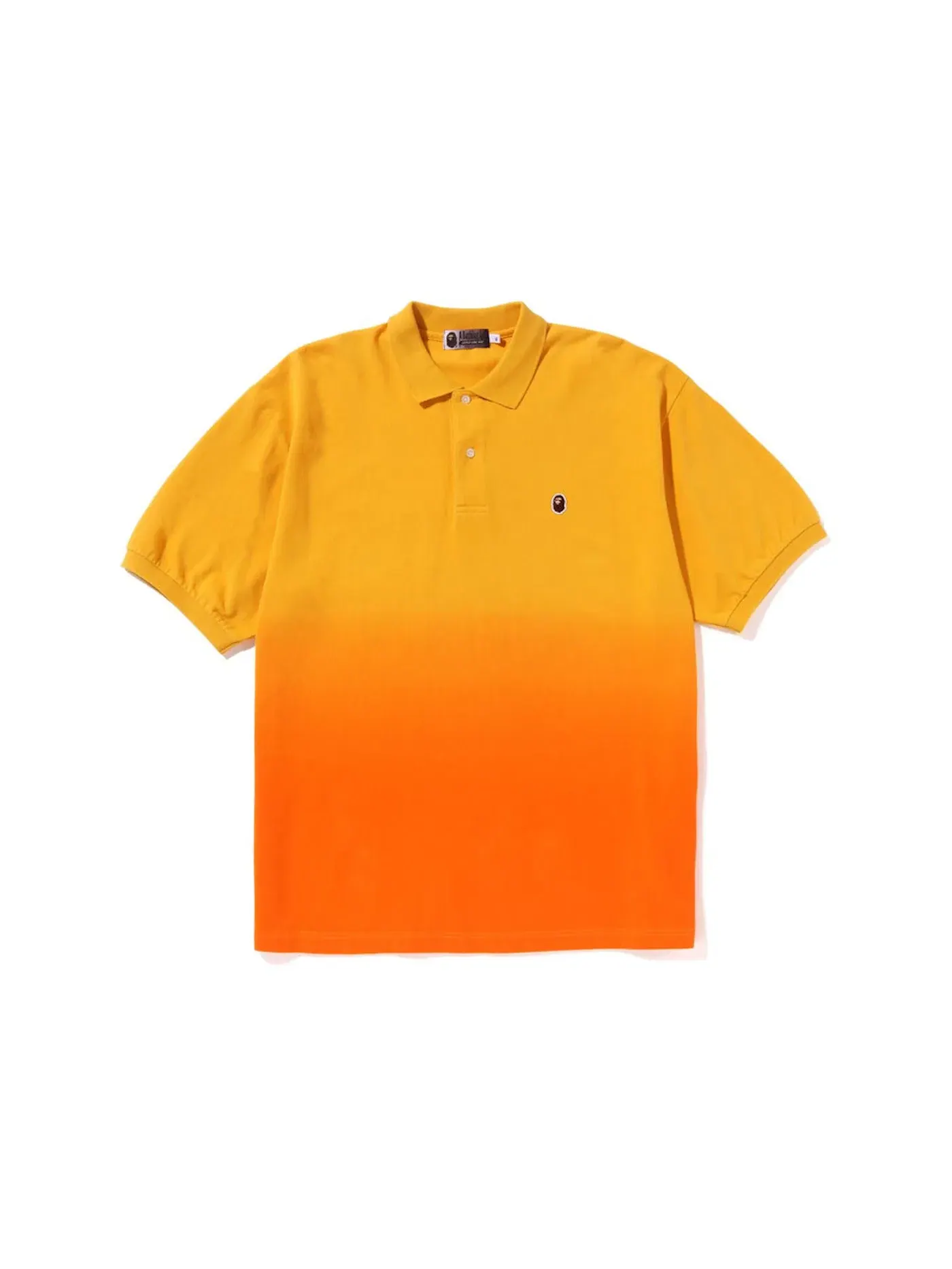 Мужское поло с градиентом Ape Head One Point Relaxed Fit BAPE — изображение 1 из 2, оранжевый