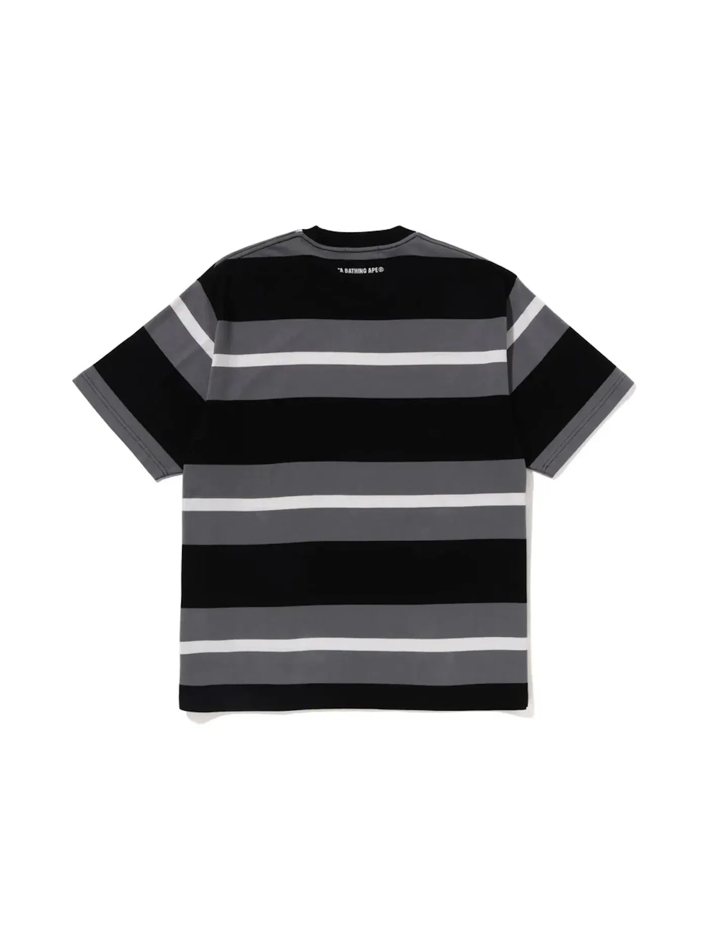 Мужская футболка с принтом BAPE Ape Head One Point Hoop Tee — изображение 2 из 2, черный