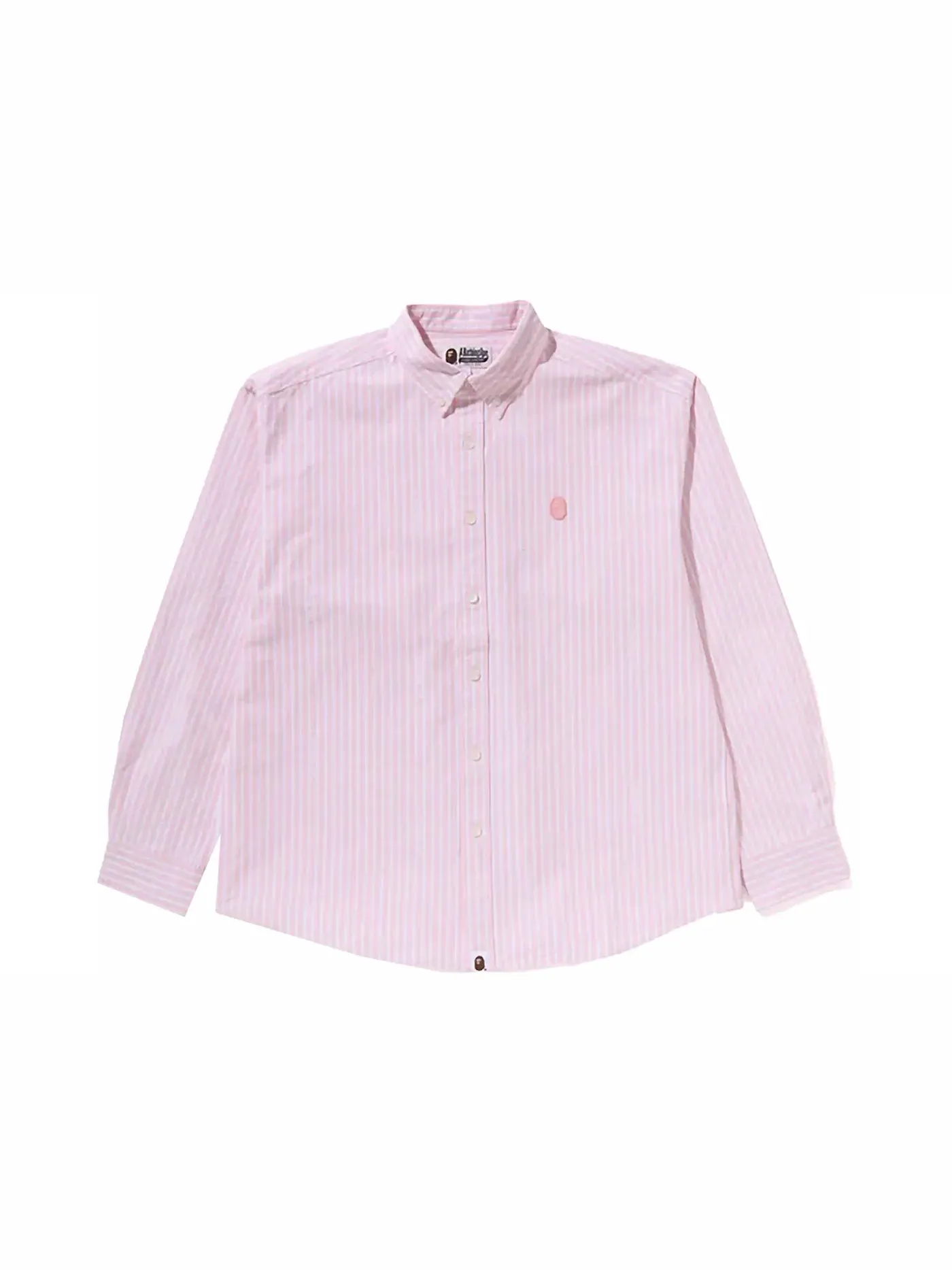 Мужская футболка с полосками Ape Head One Point Logo Stripes BAPE — изображение 1 из 1, розовый