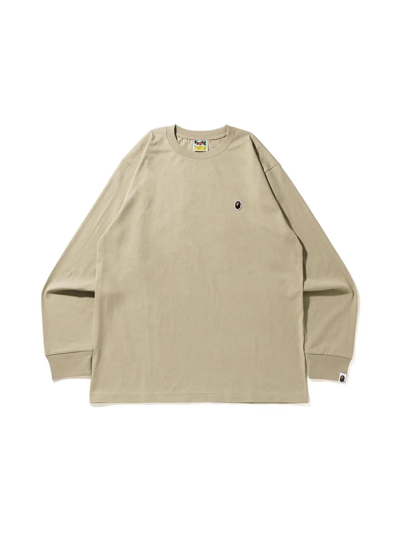 Мужская футболка с длинным рукавом BAPE — изображение 1 из 1, бежевый