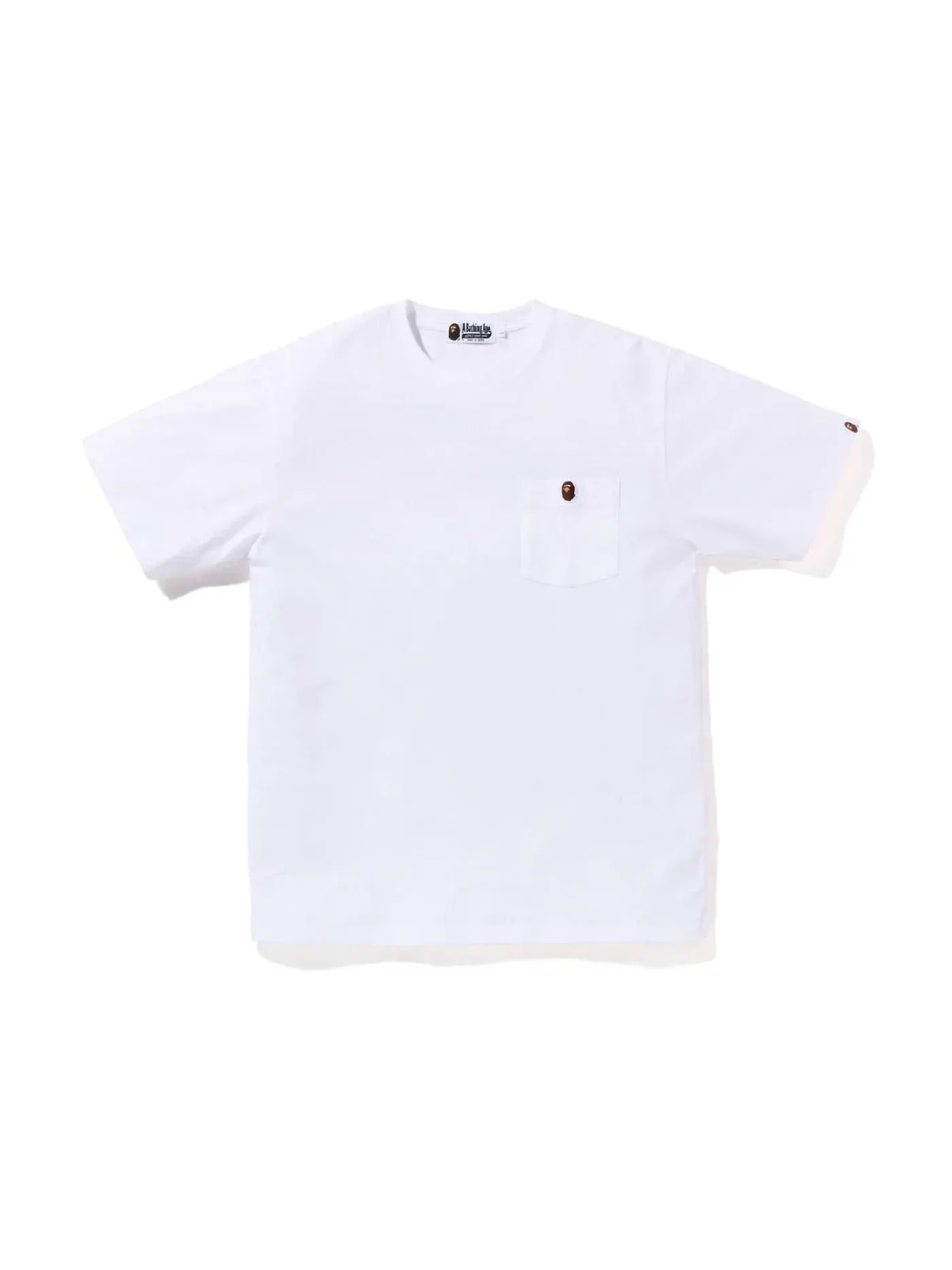 Мужская футболка с принтом Ape Head One Point Pocket Tee BAPE — изображение 1 из 1, белый