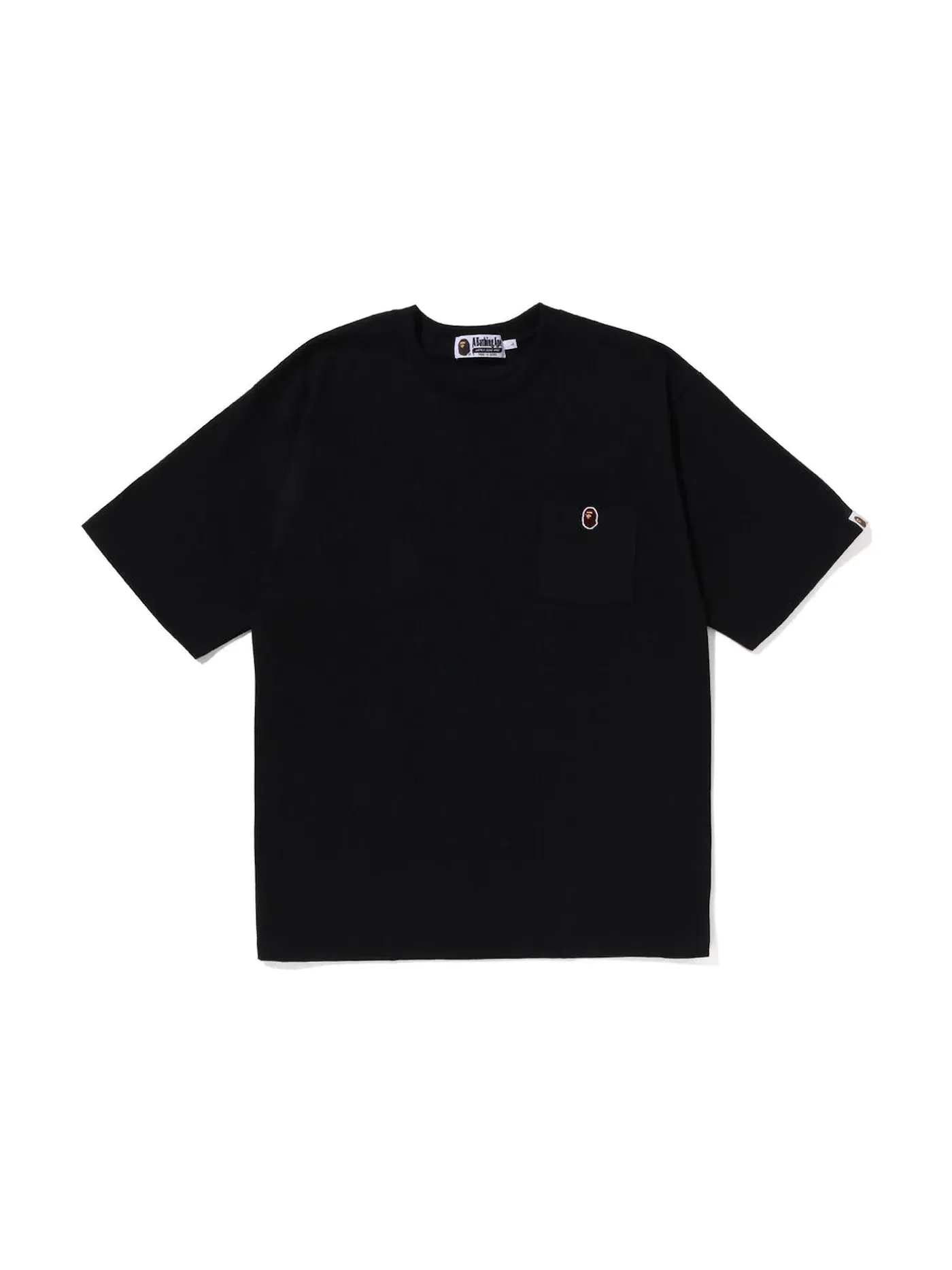 Мужская футболка с принтом Ape Head One Point Relaxed Fit Pocket Tee BAPE — изображение 1 из 1, черный