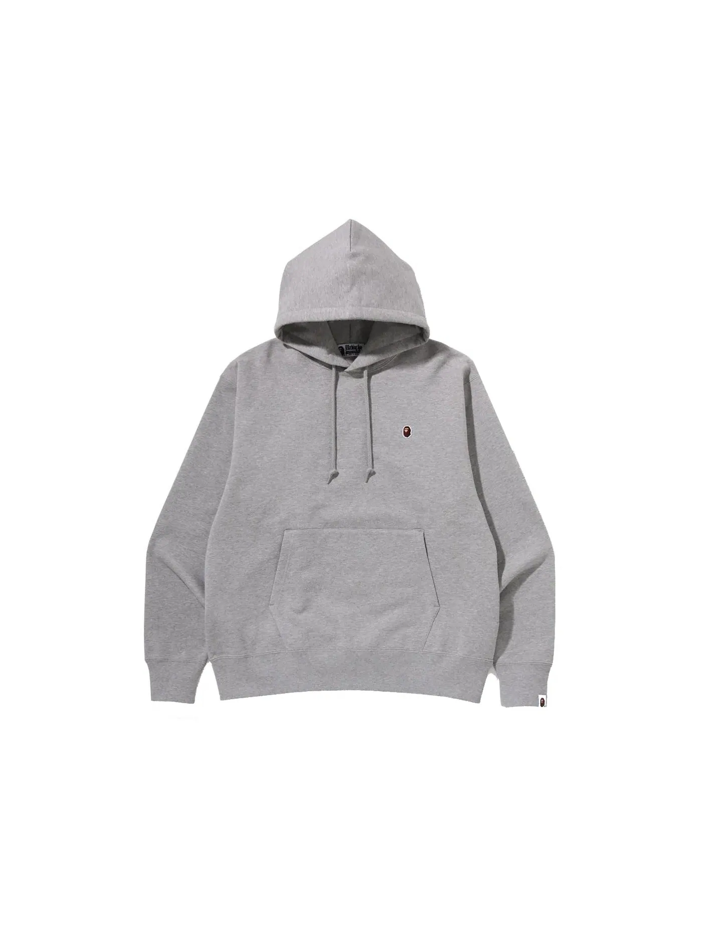 Мужской худи свободного кроя с принтом Ape Head One Point BAPE — изображение 1 из 1, серый