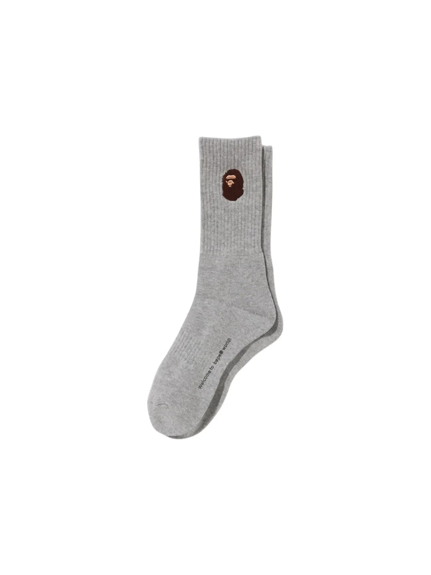 Детские носки с принтом Ape Head One Point BAPE — изображение 1 из 1, серый