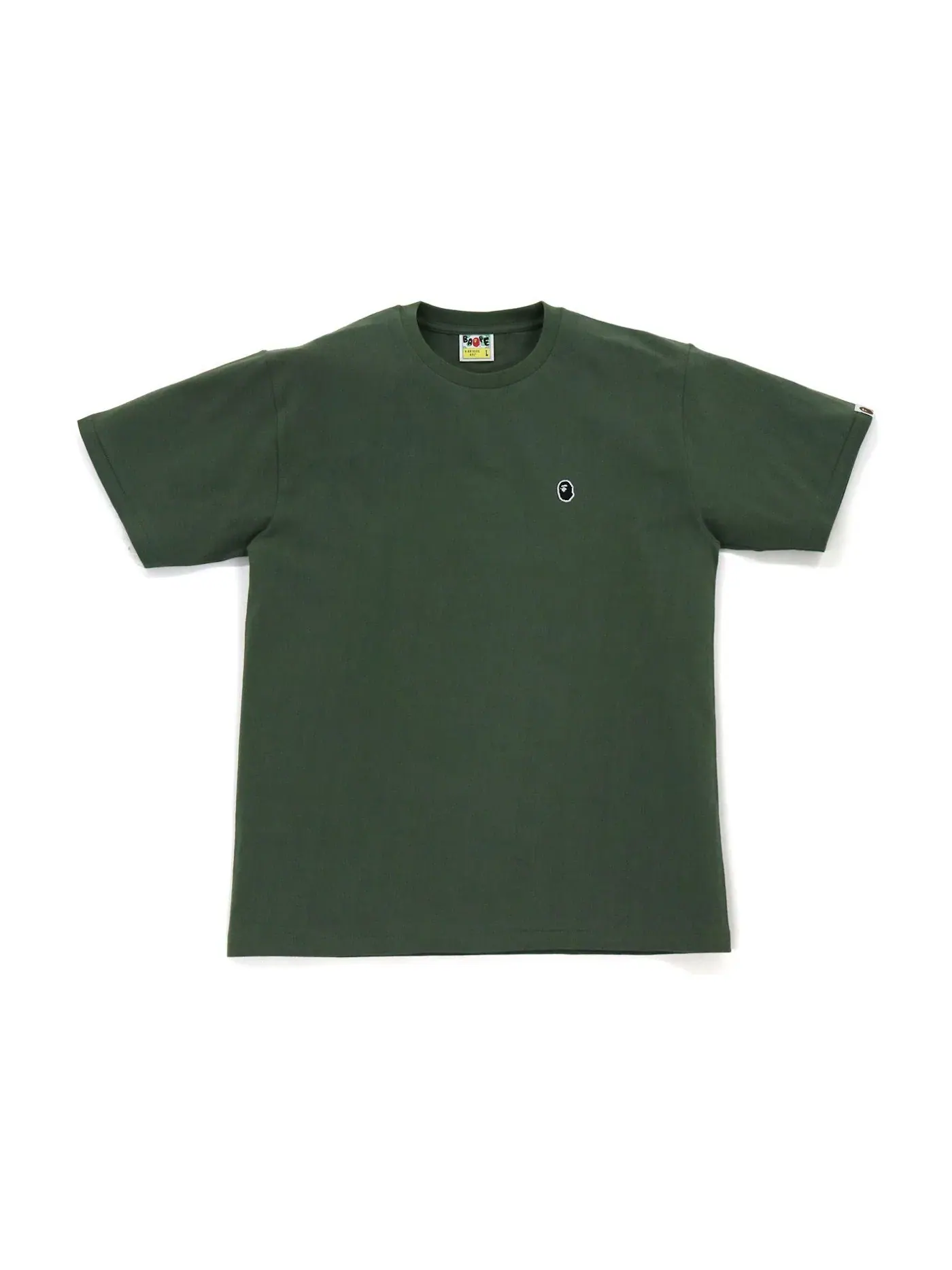 Мужская футболка с принтом BAPE Ape Head One Point Tee (FW21) BAPE, Olivedrab — изображение 1 из 1