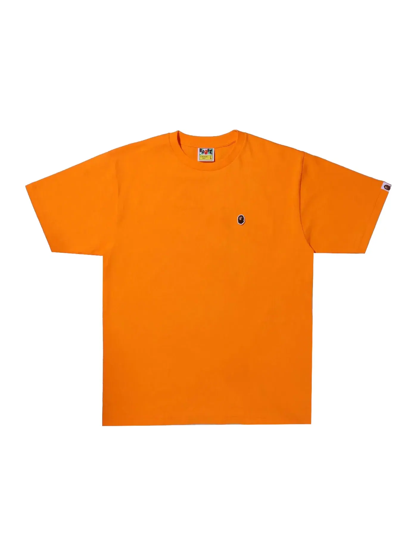 Мужская футболка с принтом Ape Head One Point Tee BAPE — изображение 1 из 2, оранжевый