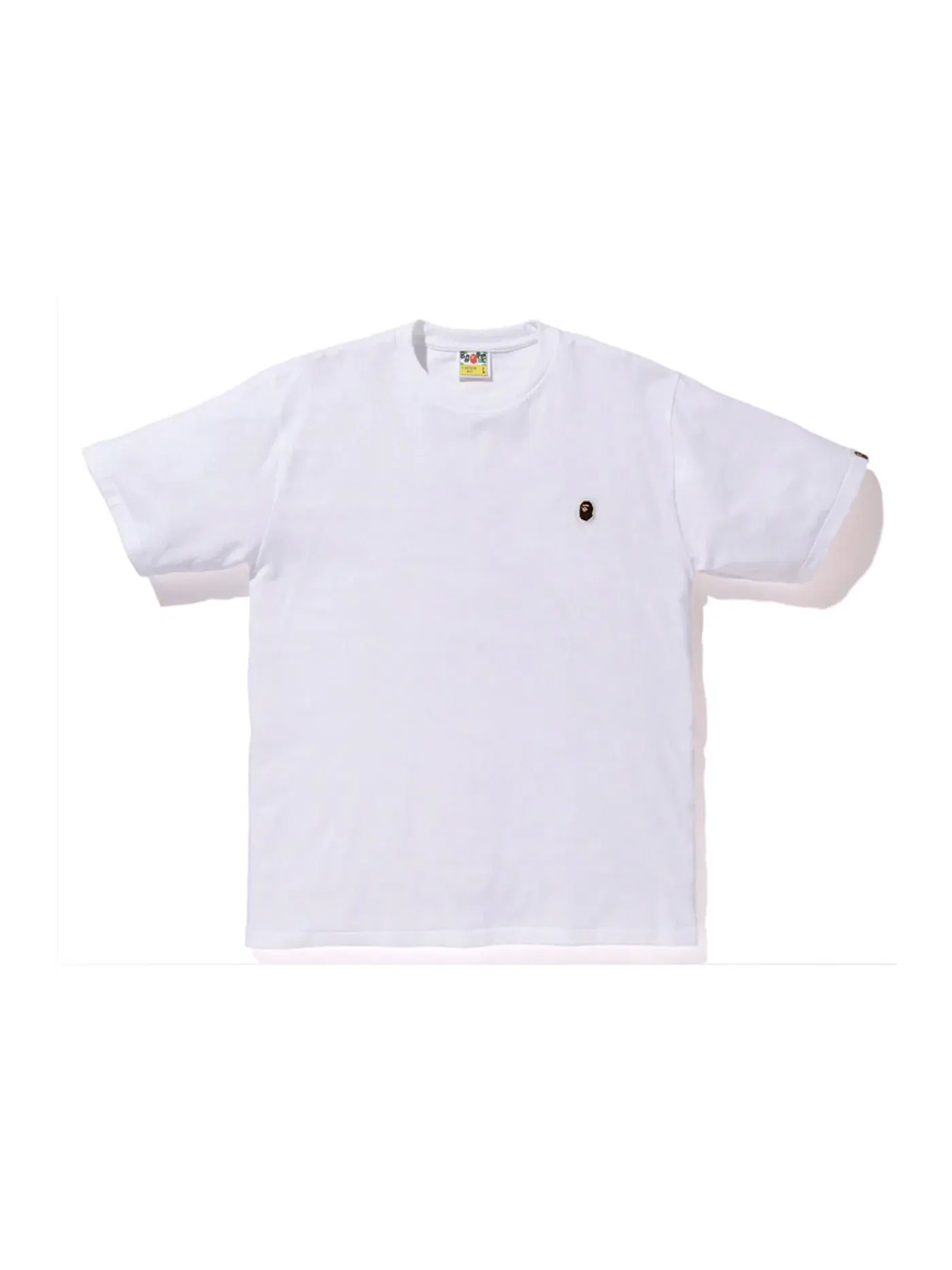 Мужская футболка с принтом BAPE Ape Head One Point Tee — изображение 1 из 1, белый
