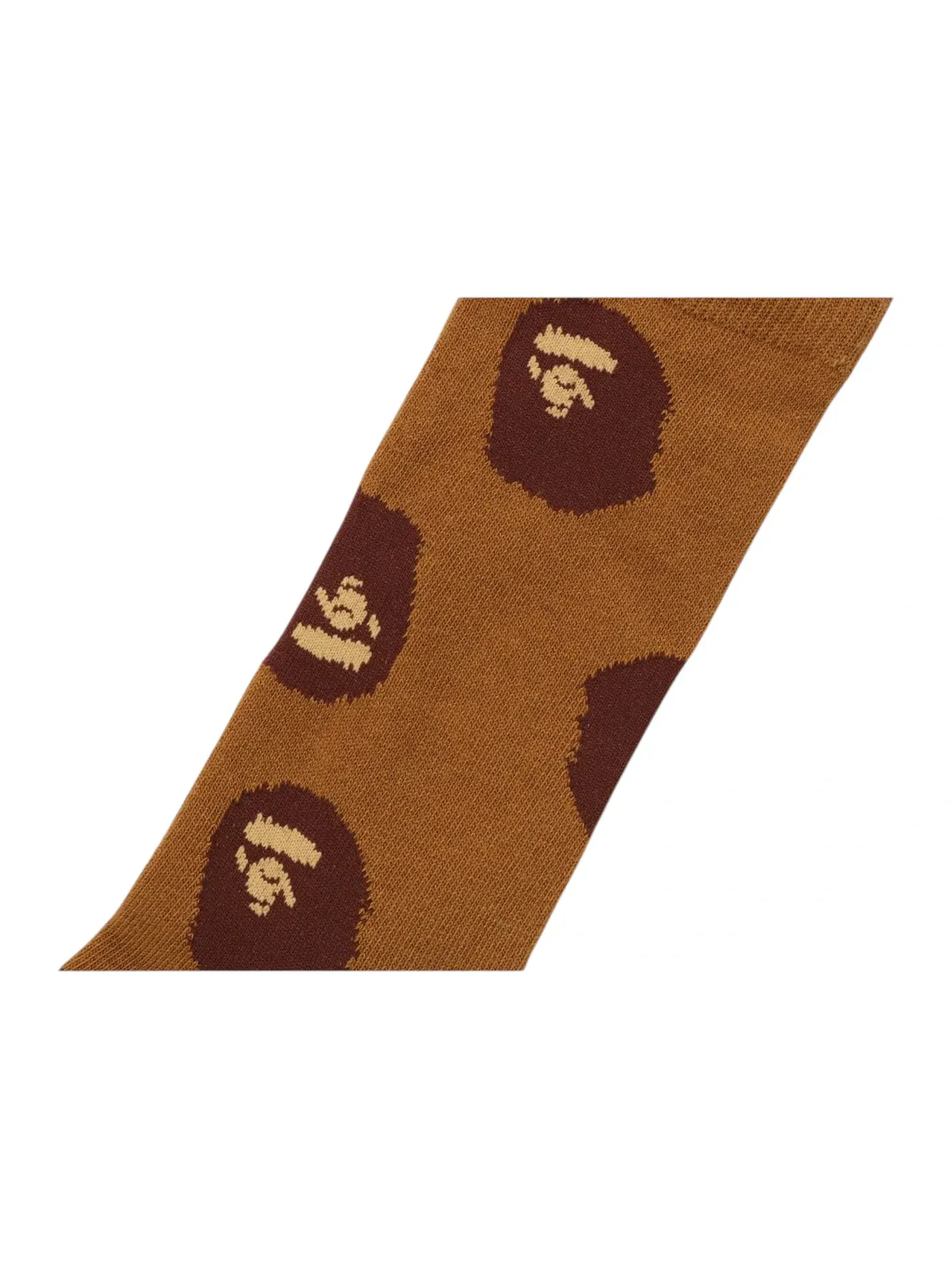 Мужские носки с принтом Ape Head BAPE — изображение 2 из 2, коричневый