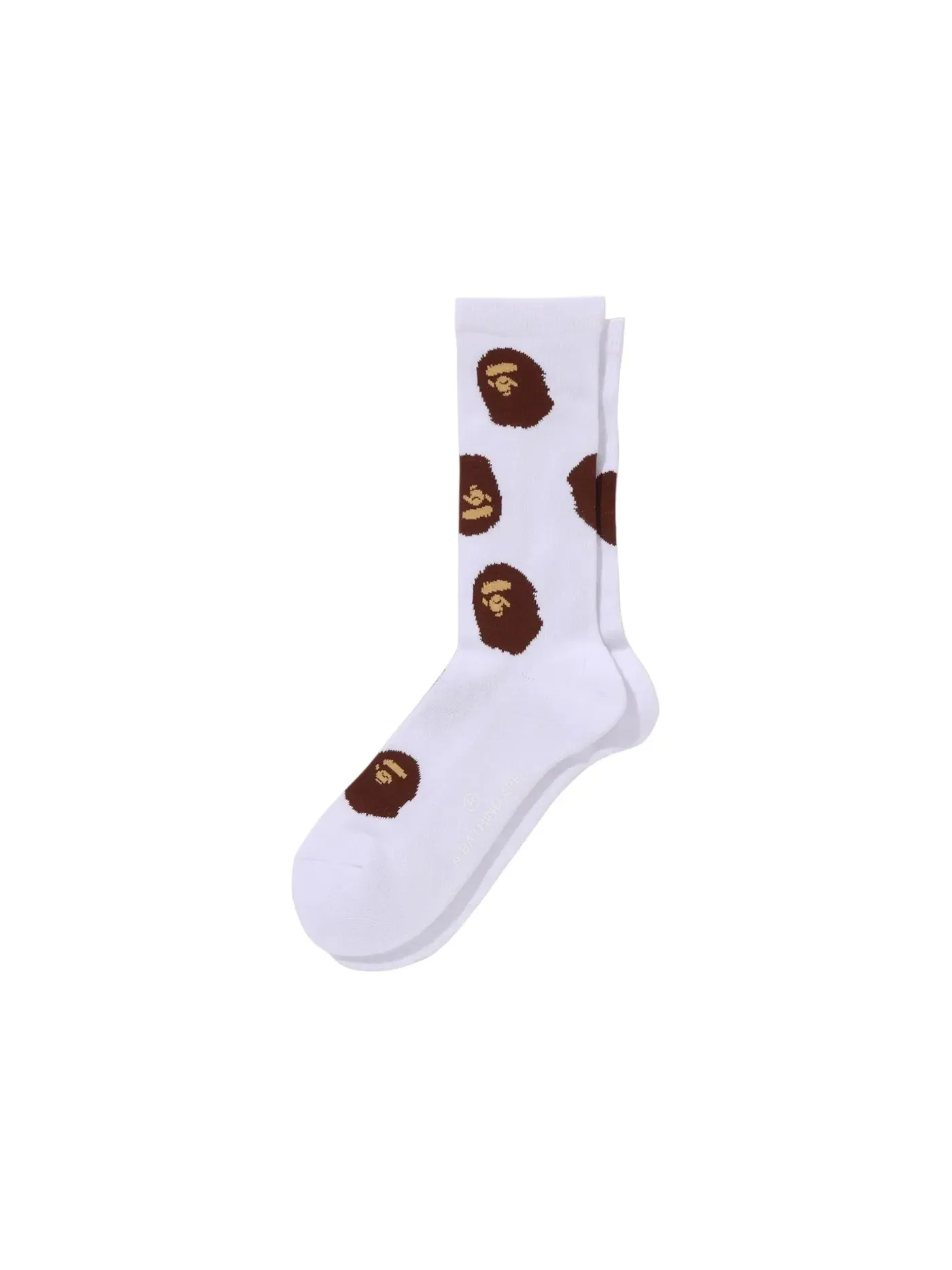 Мужские носки с принтом Ape Head BAPE — изображение 1 из 2, белый