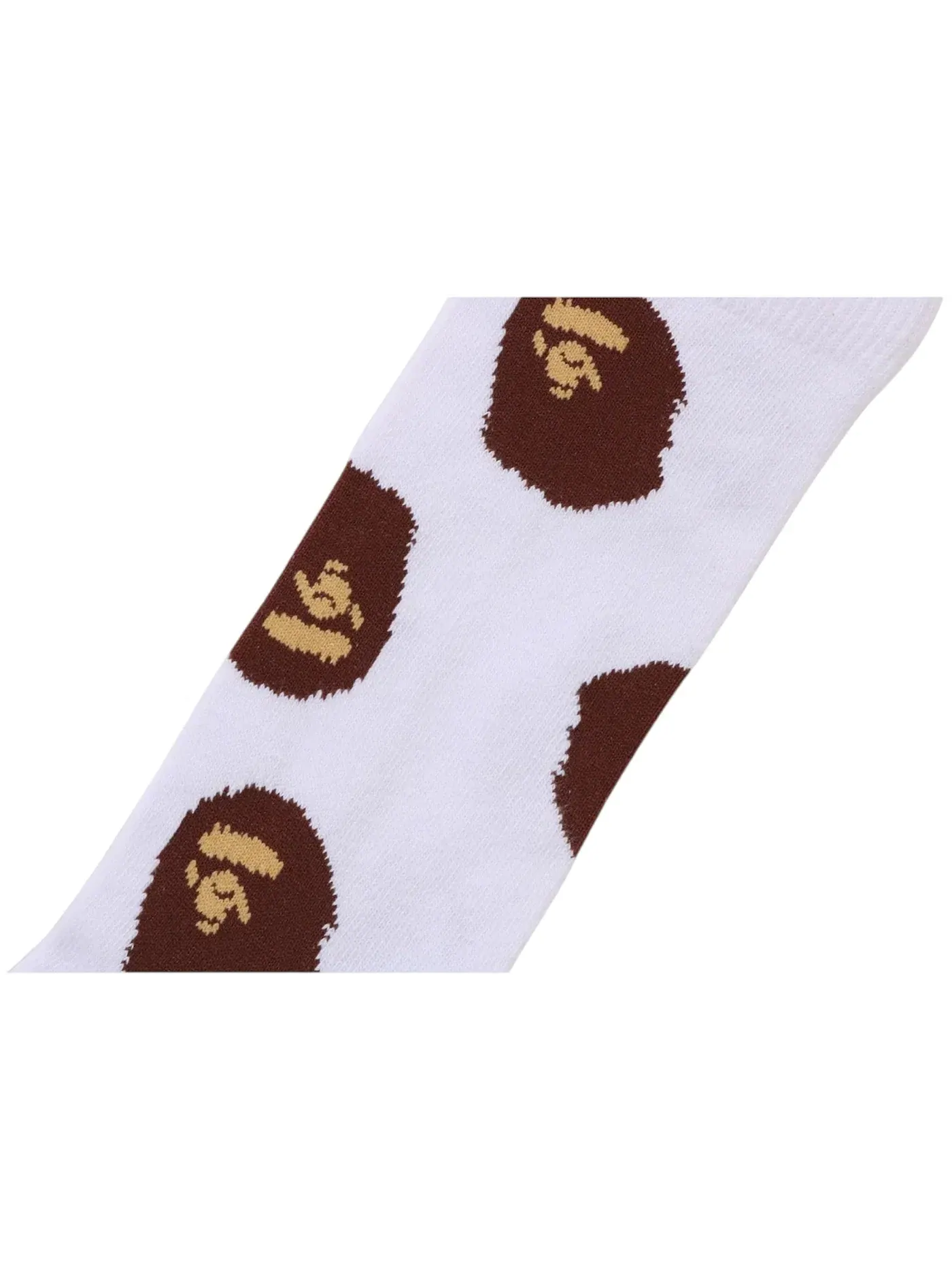 Мужские носки с принтом Ape Head BAPE — изображение 2 из 2, белый